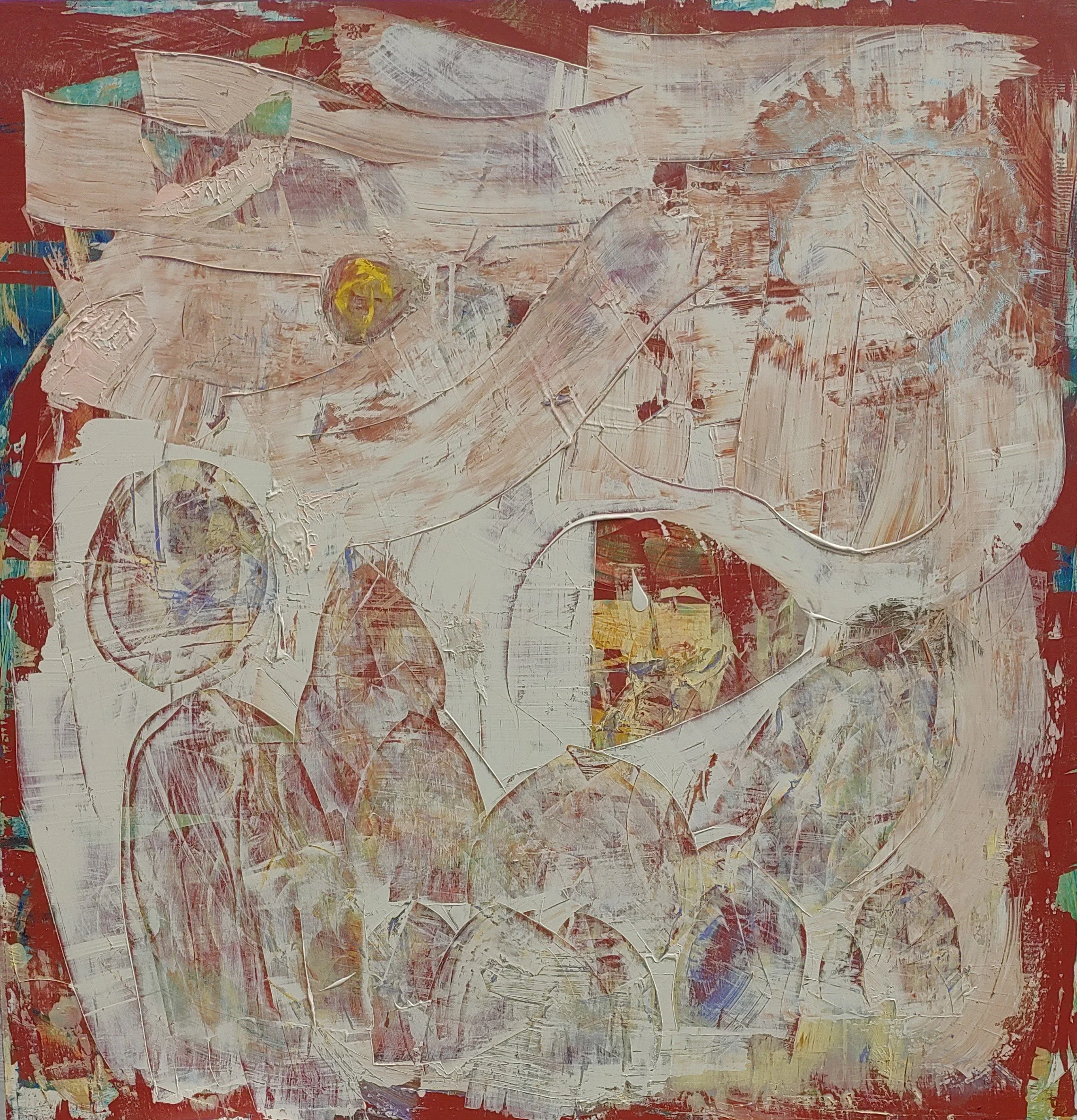 To Catch the Sun of Honey, 2024, 48 x 48 inches (SOLD)