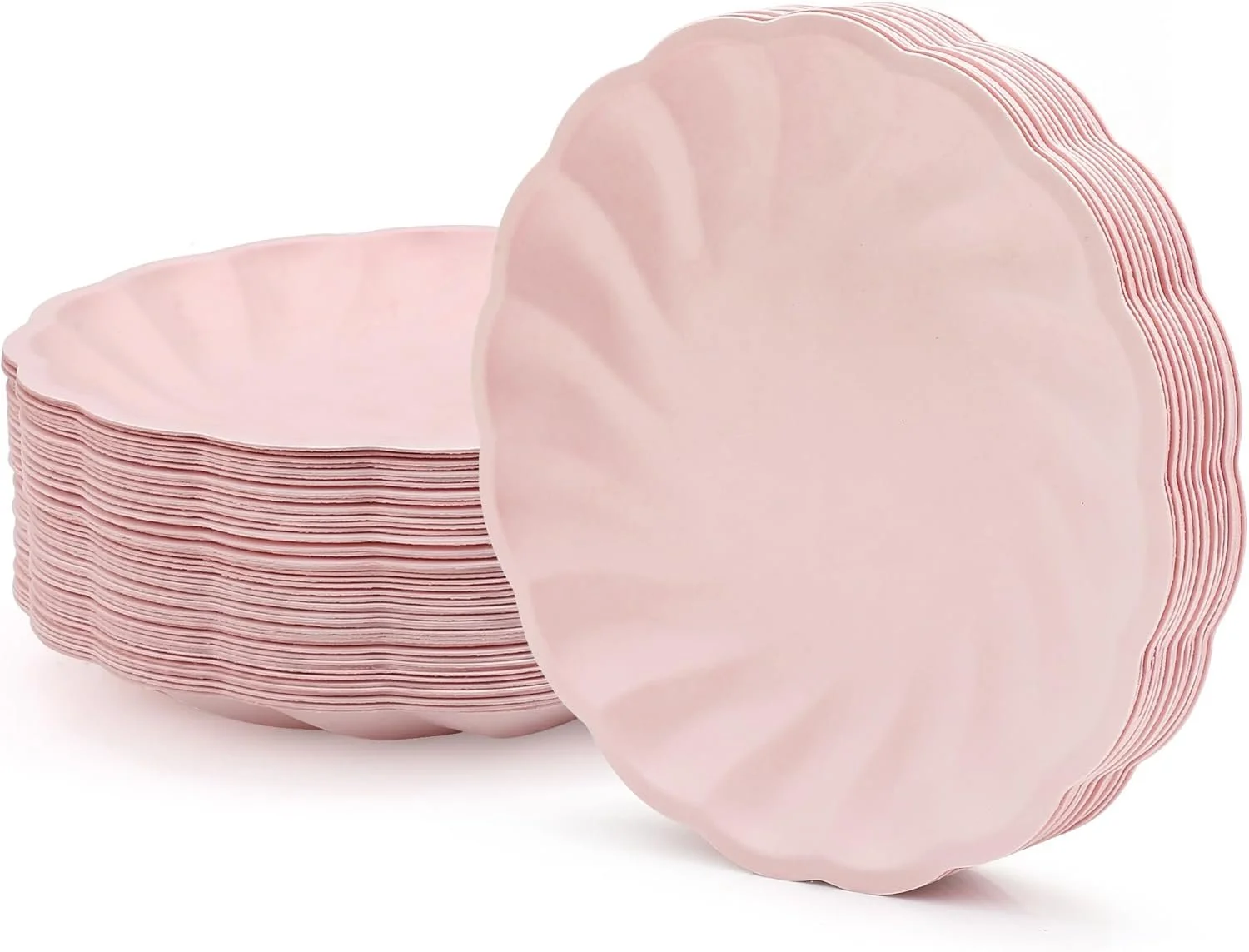 Pink Scalloped 9" Plates (8 ct)