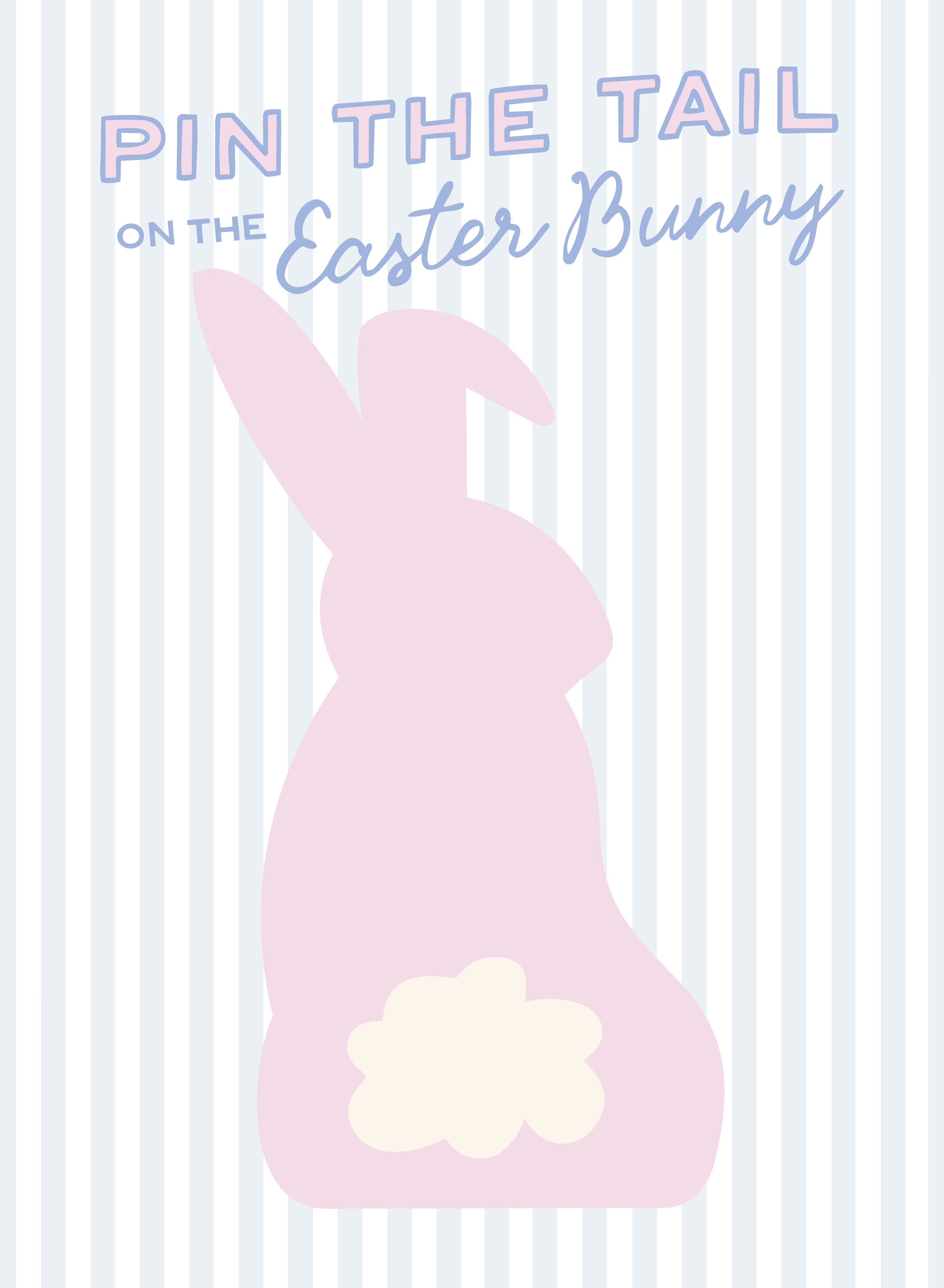 Pin The Tail Game Easter Printable