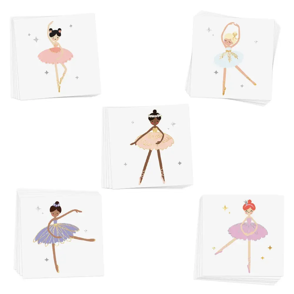 Ballerina Kids Temporary Tattoo Variety Set