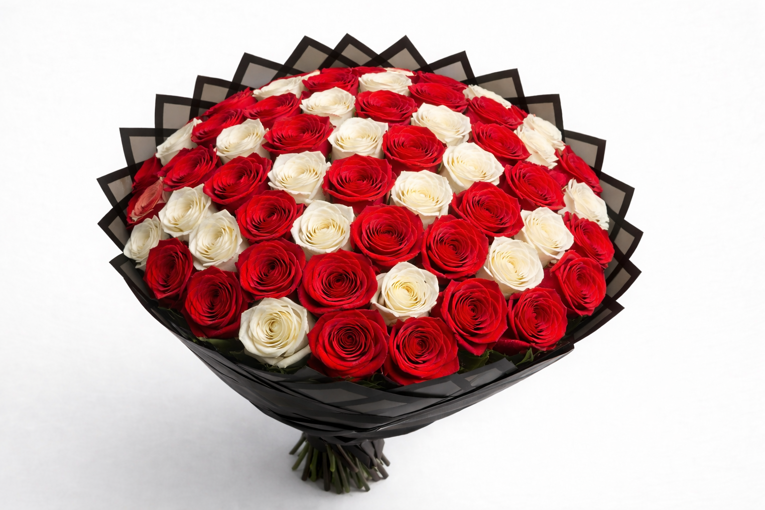 Bouquet of 75 Roses - Multicolor