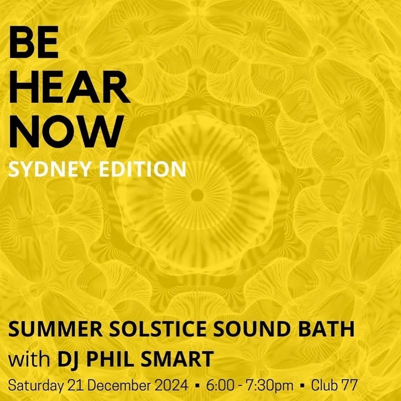 🌞 On the Summer Solstice 21st December, we gathered on sacred Gadigal Land at Club 77 to experience @dj_philsmart Ambient Sound Bath using 4 Decks and FX played over the incredible sound system. Wait for the last clip to see Phil walk around the spa
