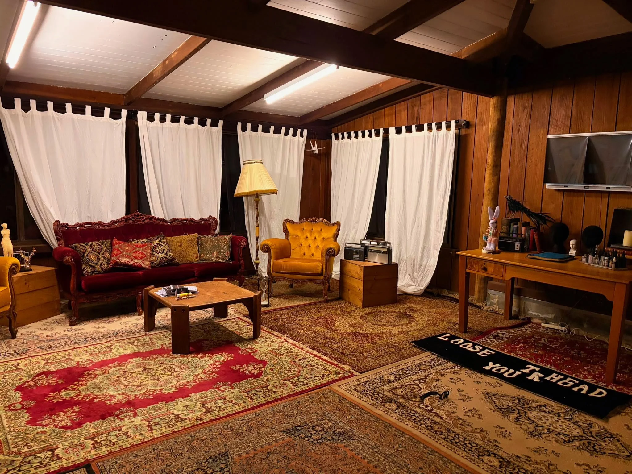 Secret side room full of games, toys & fun at a festival