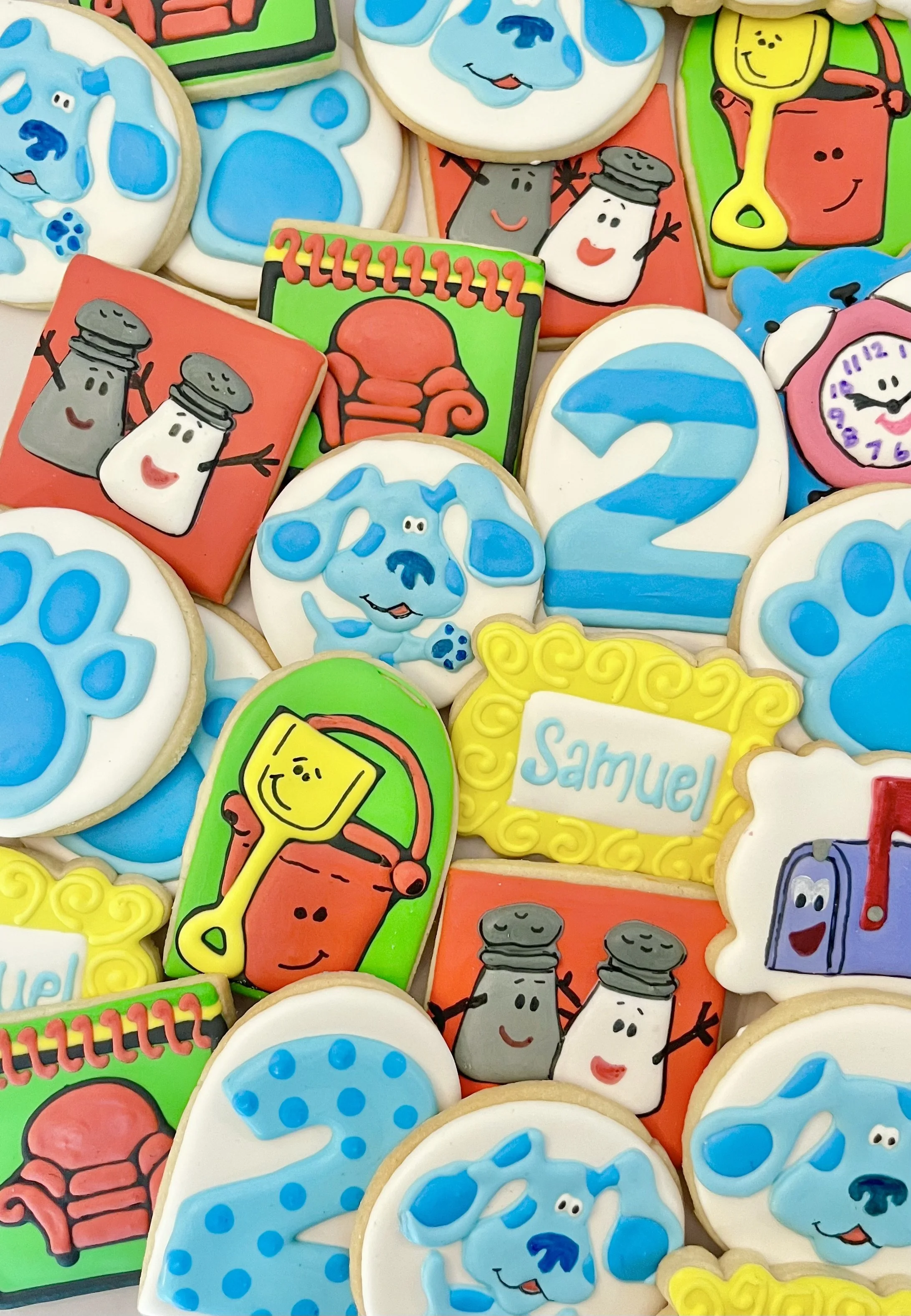 dog character birthday cookie