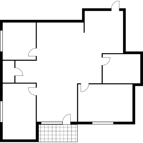 Black and white line drawing of a face with glasses, mustache, and a hat.