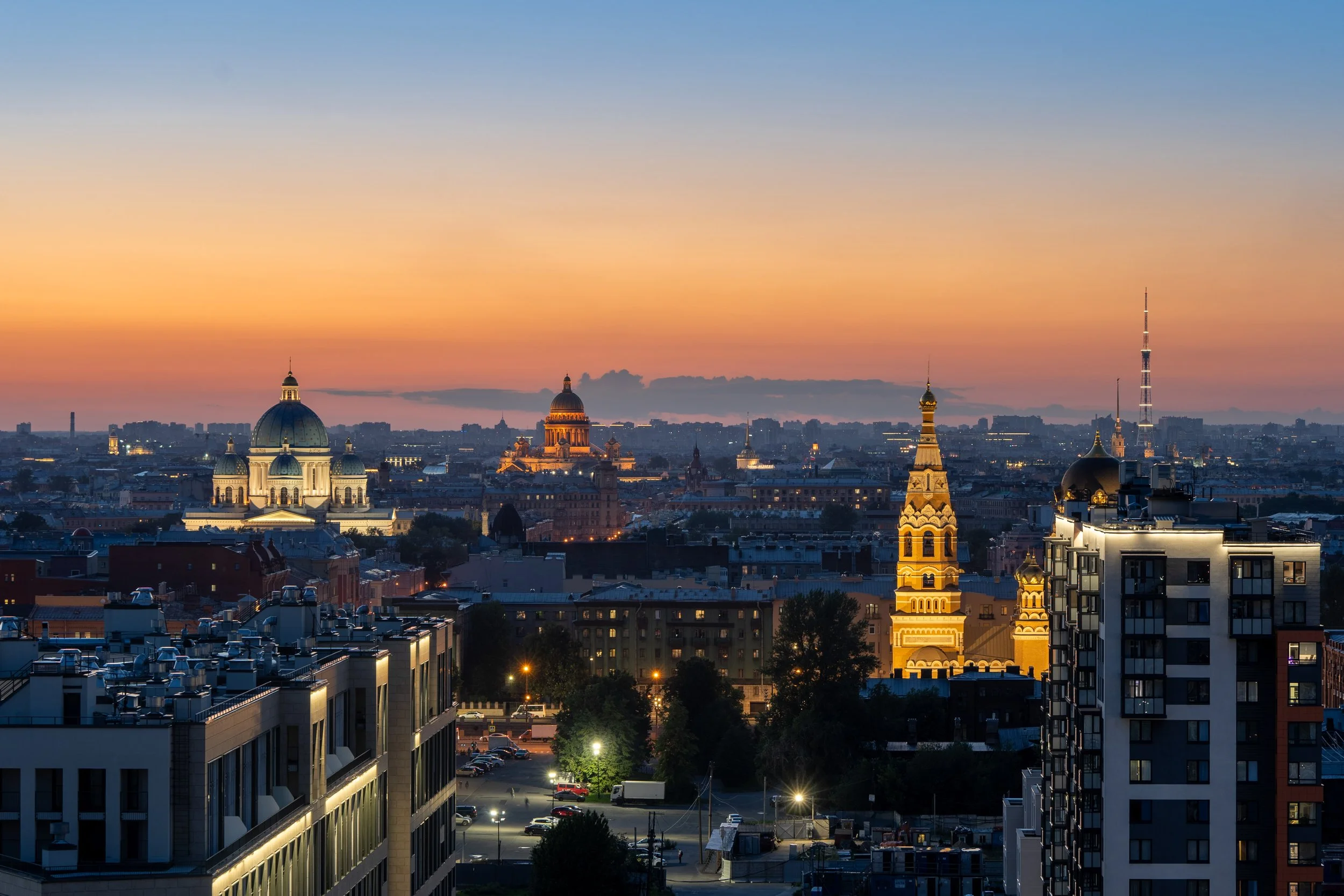 Night view of the Saint Petersburg