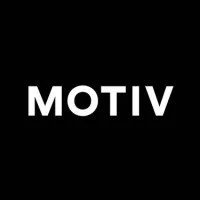 Black background with white text reading 'MOTIV'.