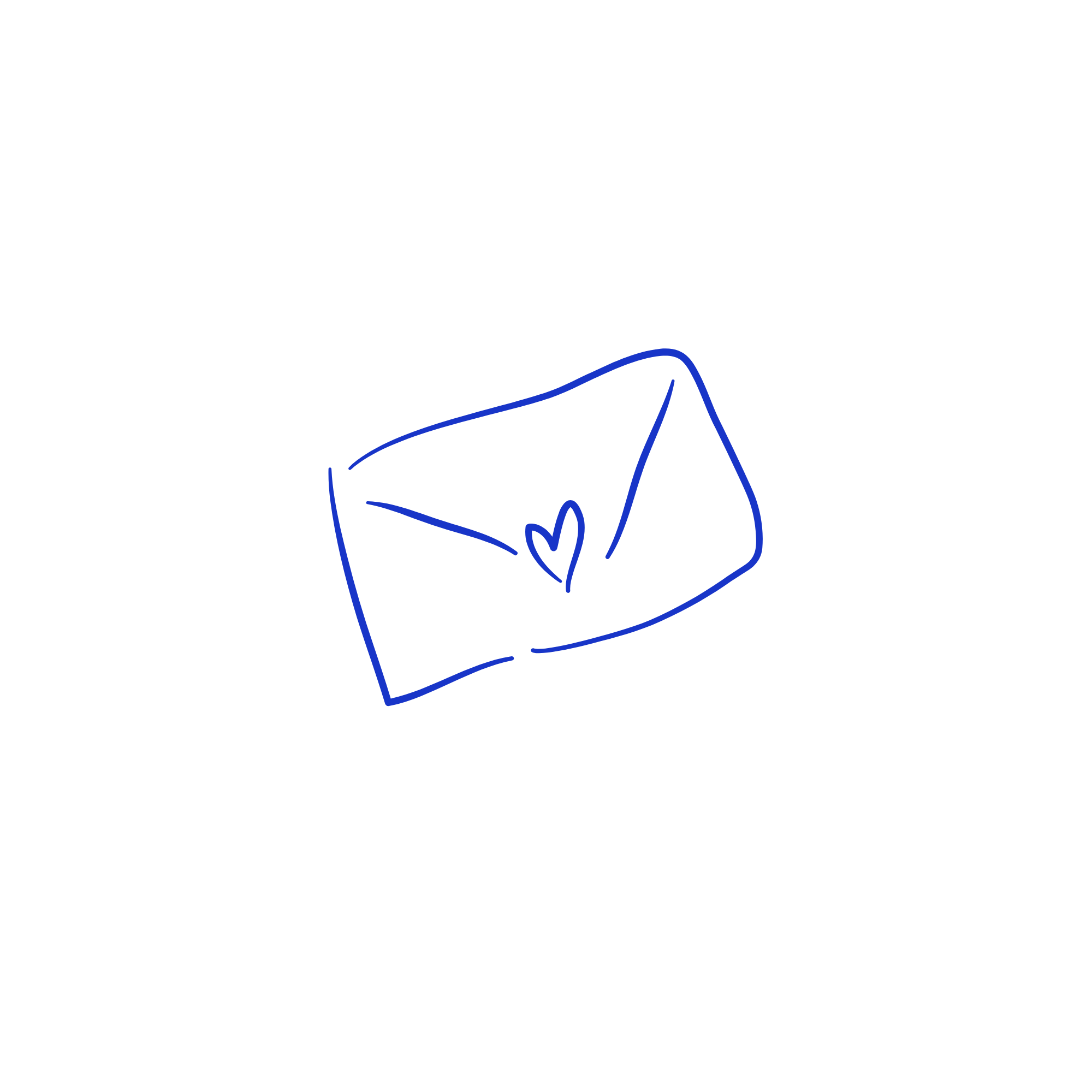 Hand-drawn illustration of an envelope