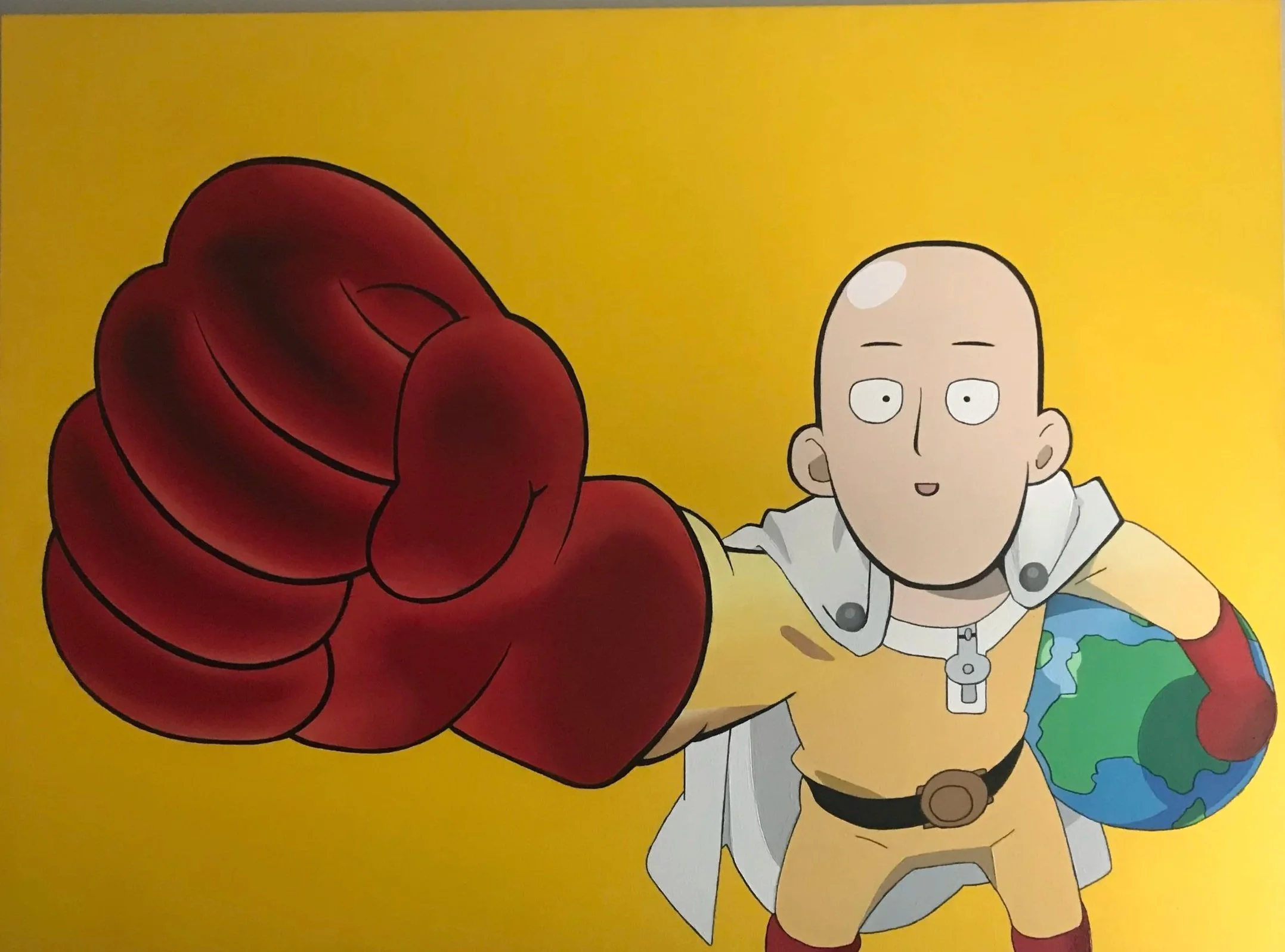 One-Punch Man, 40" x 30" canvas, 2020