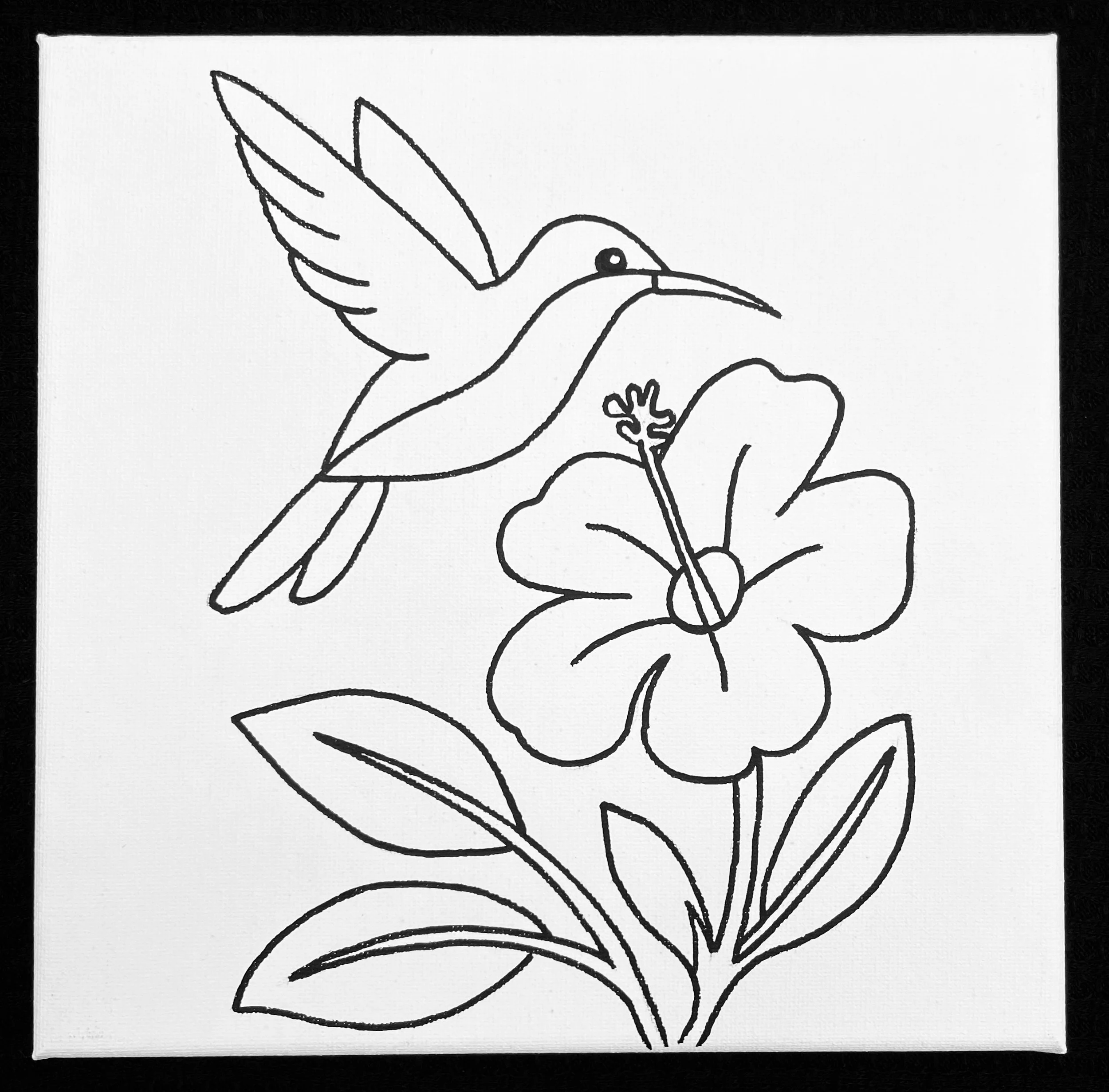 Hummingbird & Flower