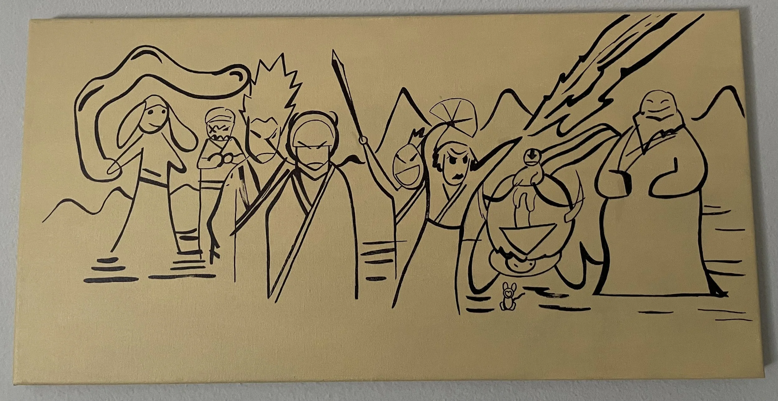 Avatar The Last Air Bender, 24" x 12" canvas, 2021