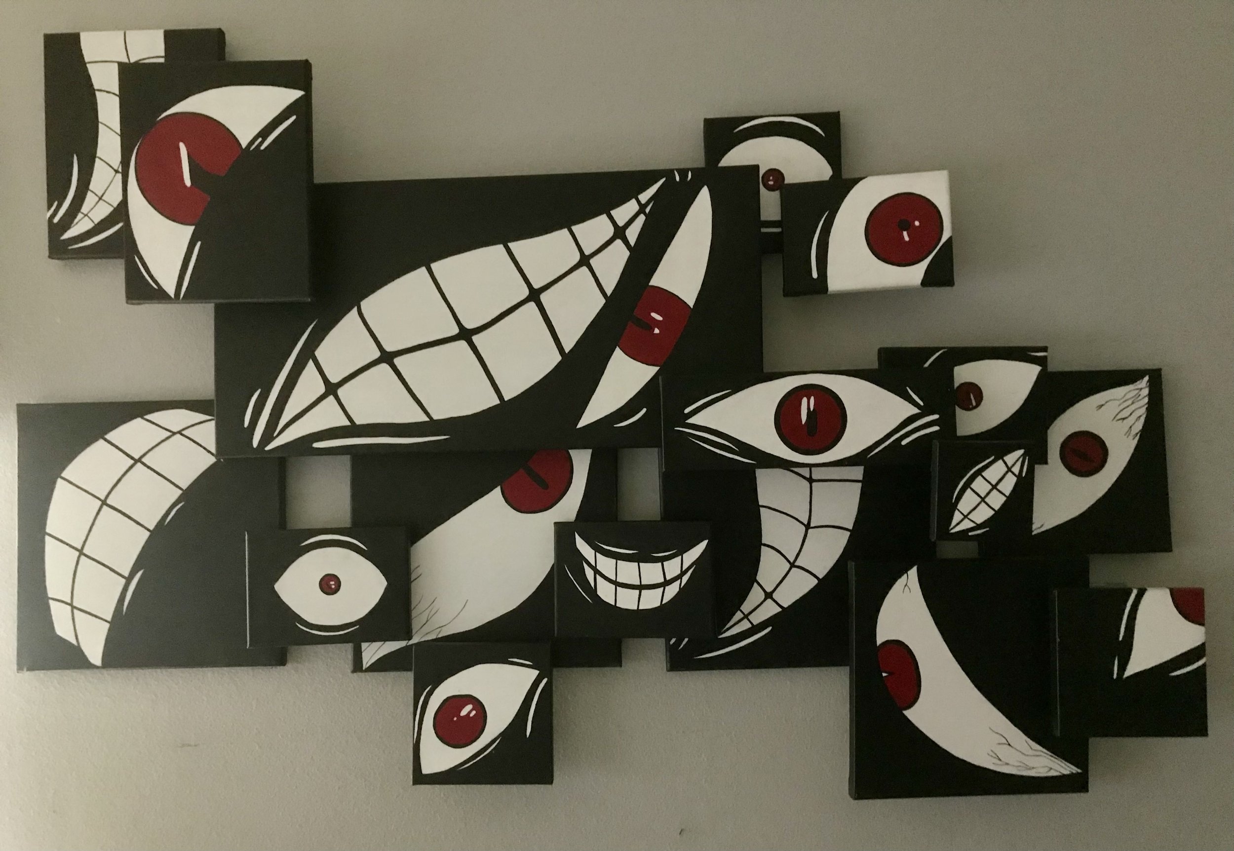 Fullmetal Alchemist: Pride, 17 canvas total area 54" x 37", 2019