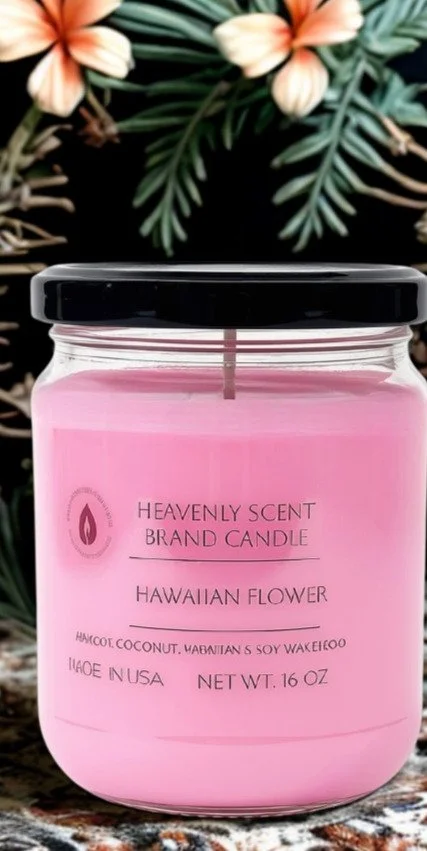 Hawaiian Flower Candle