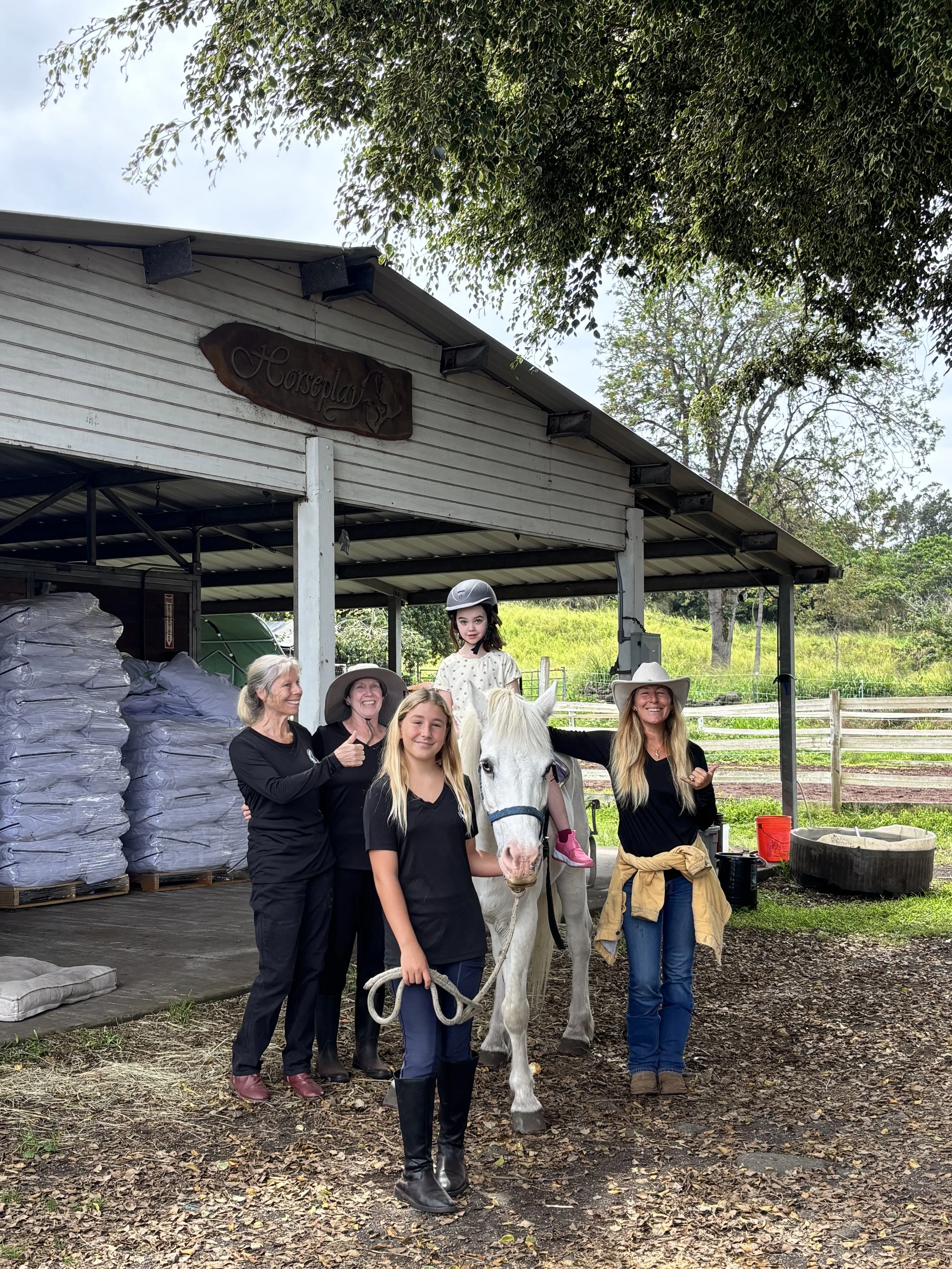 Happy rider, happy horse, happy volunteers