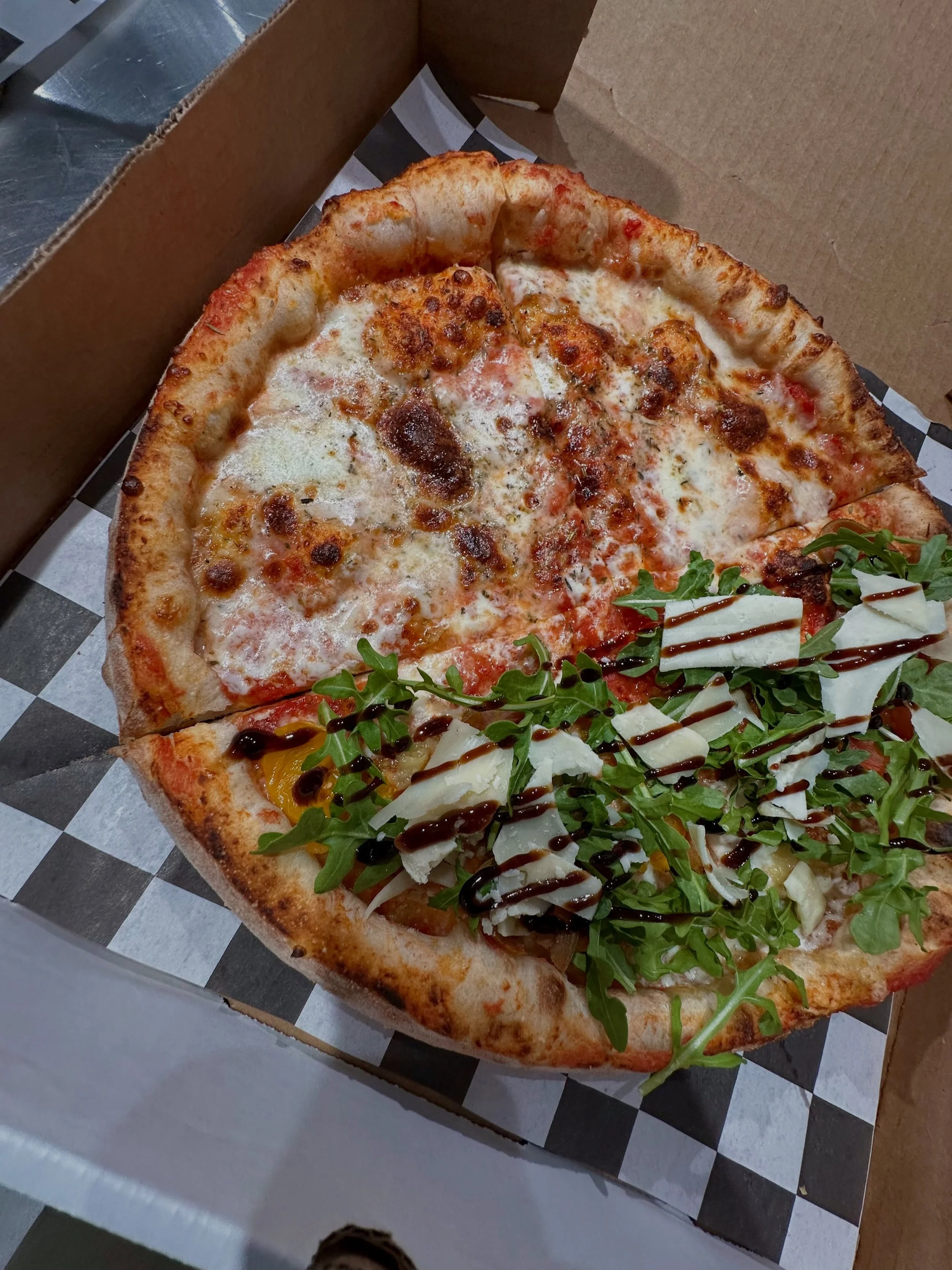 Half cheese half arugula

Catch us at the @heartwood_omaha sat 9/26 5p-9p also some live music 7p-9p!