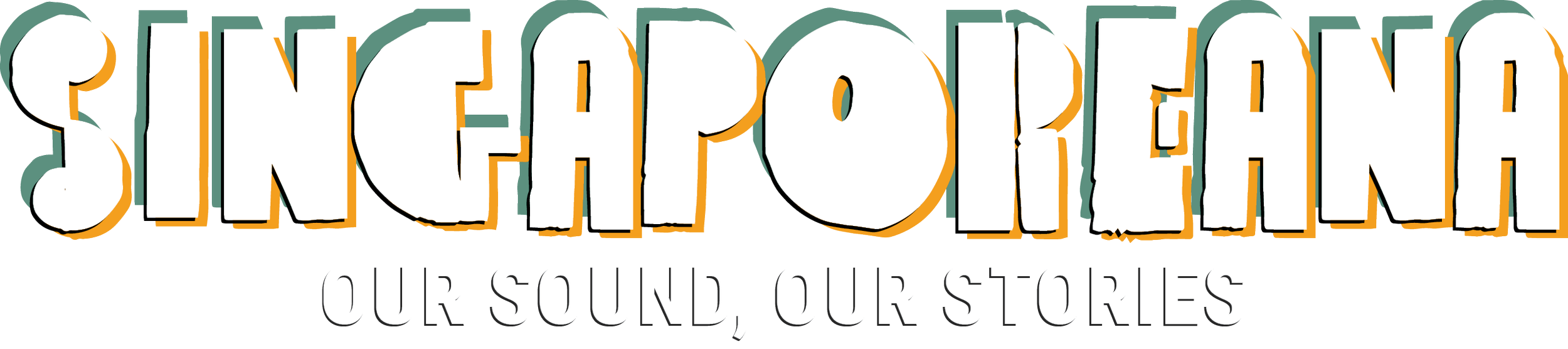 Logo for SINGAPOREANA - Our Sound, Our Stories'. a Jazz performance in Singapore presented by the Jazz Association of Singapore. Performed at Lion City Jazz Festival