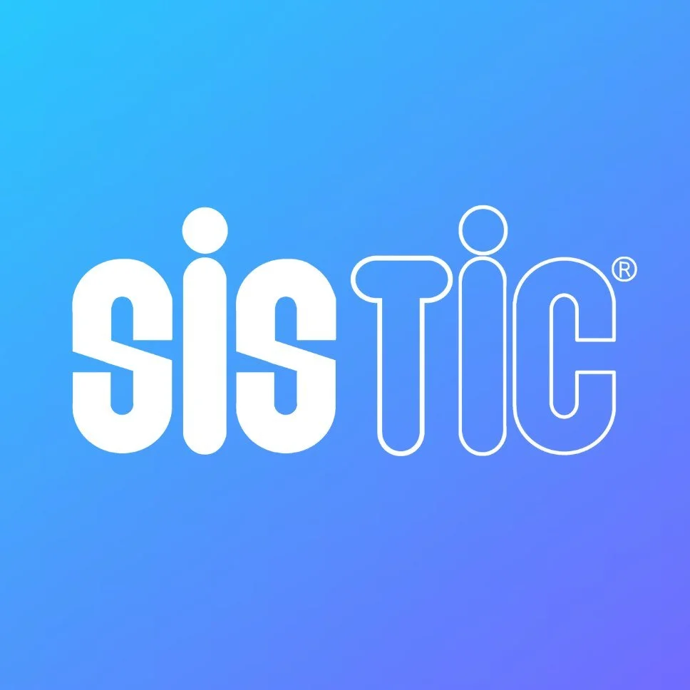 Sisttic logo on a blue gradient background..Ticketing partner of the Lion City Jazz Festival, Singapore