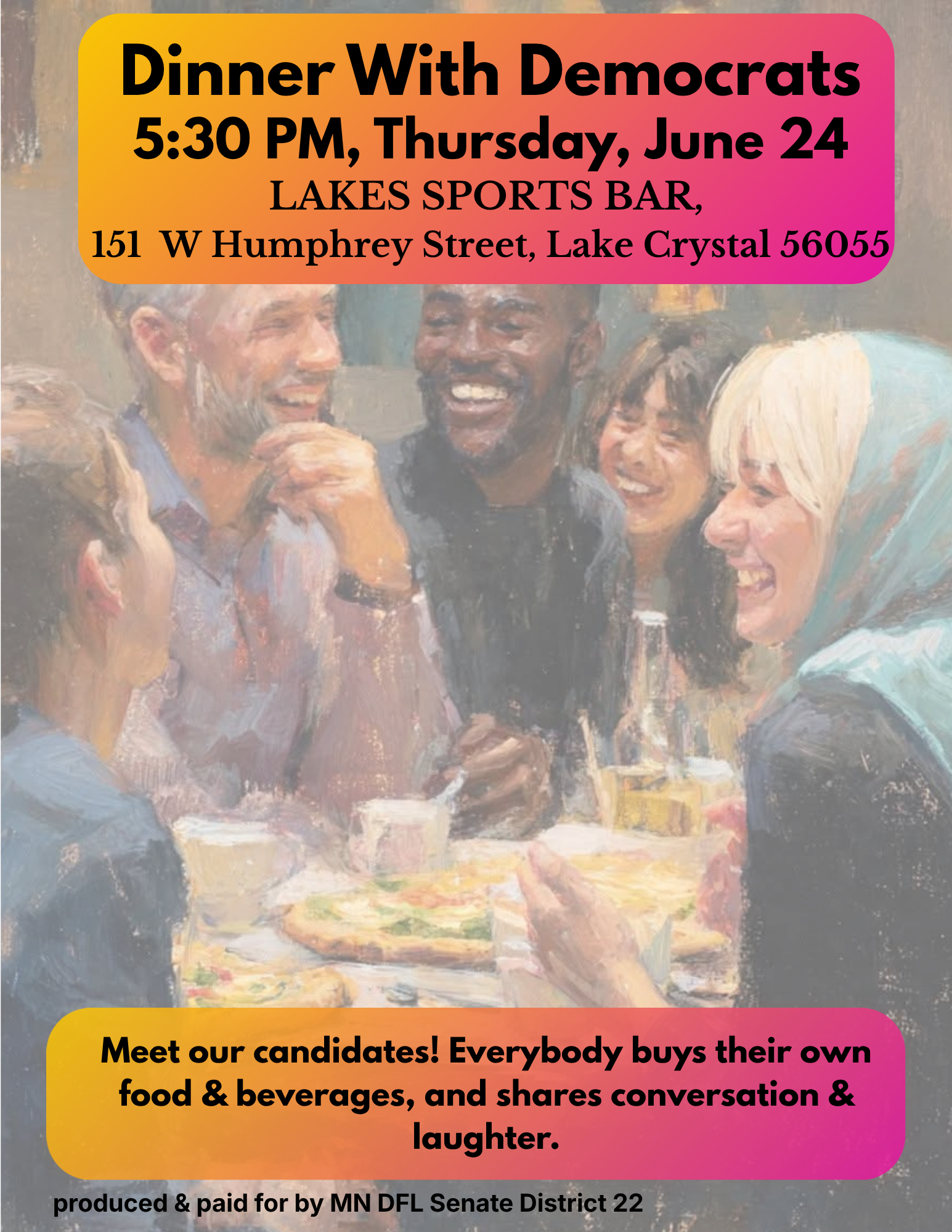 Lake Crystal Dinner With Democrats