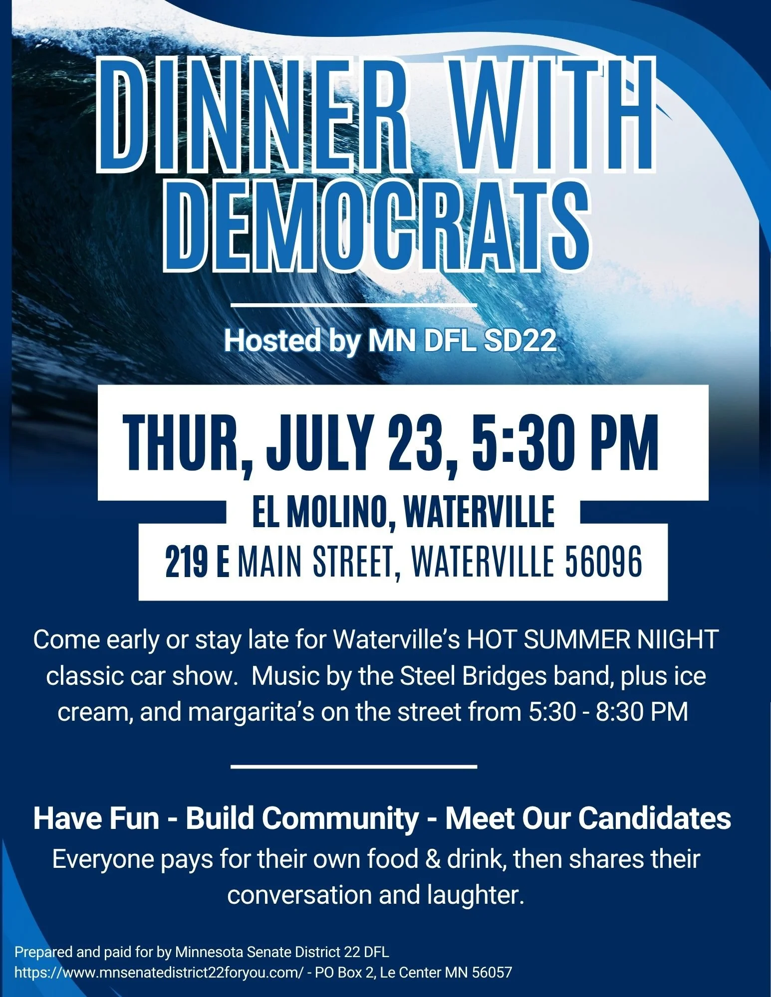Dinner With Democrats - Waterville