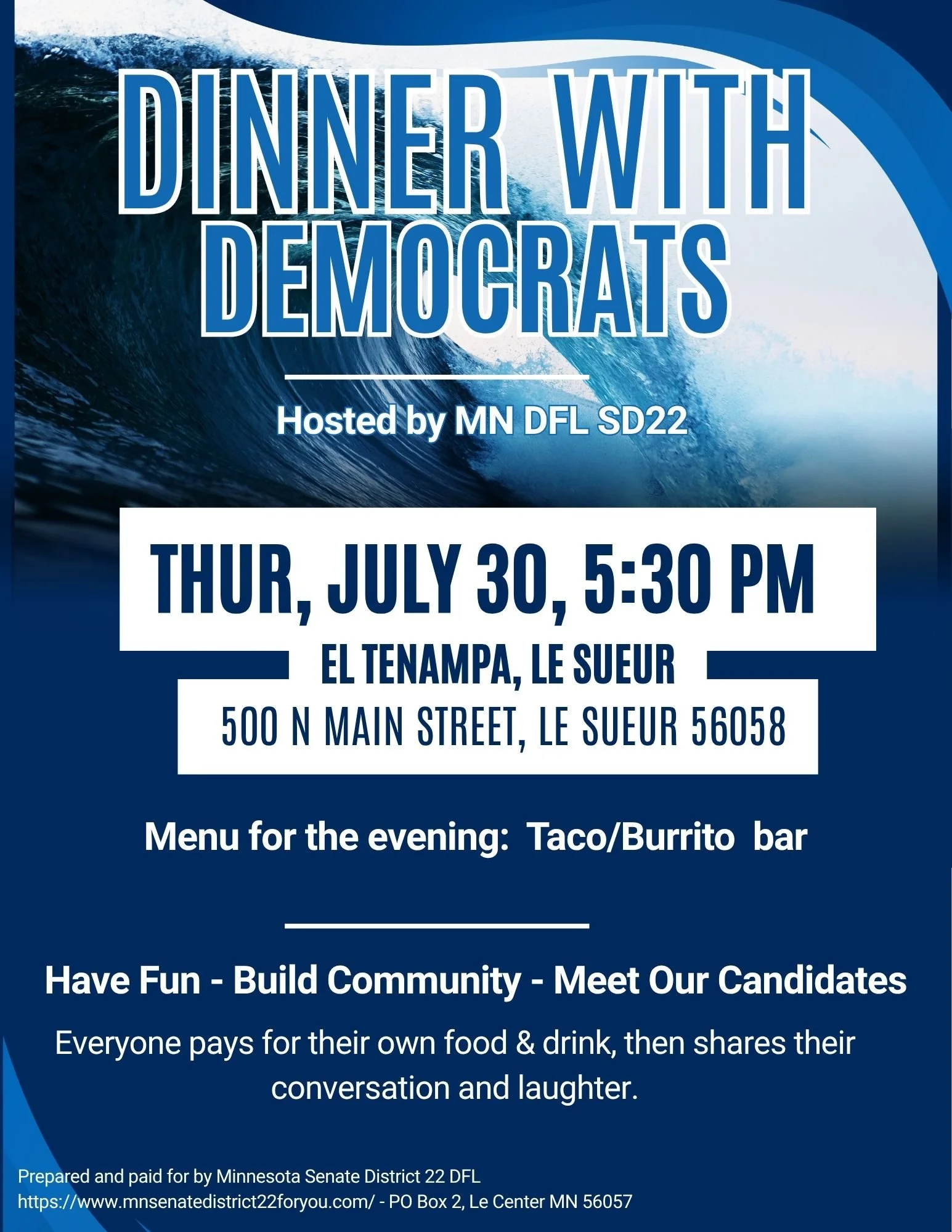 Dinner With Democrats - Le Sueur