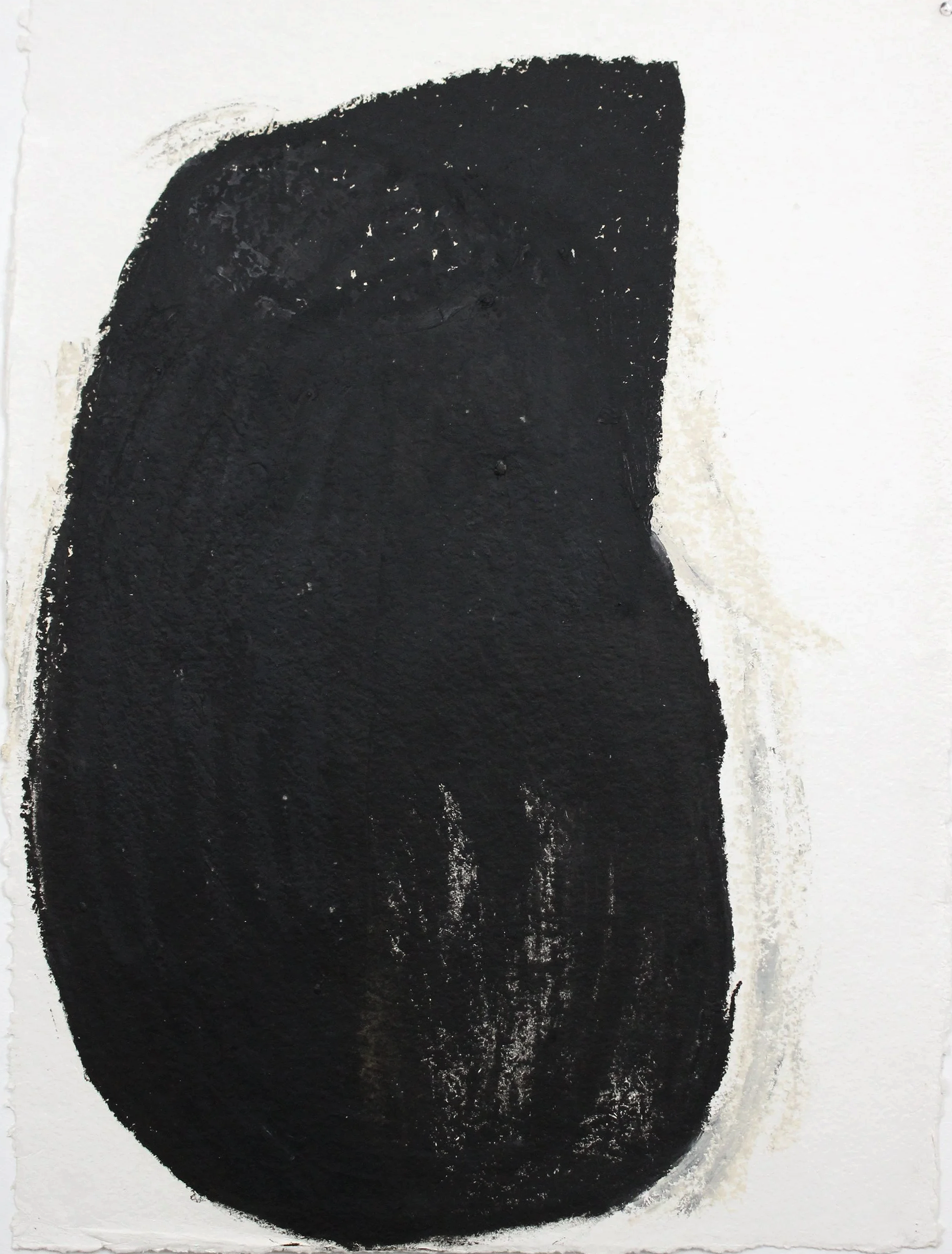 Shard. Oil stick and acrylic on paper.