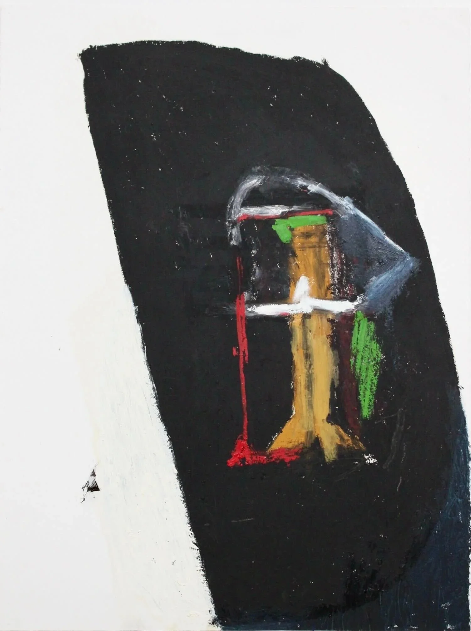 Untitled. Oil stick and acrylic on paper.