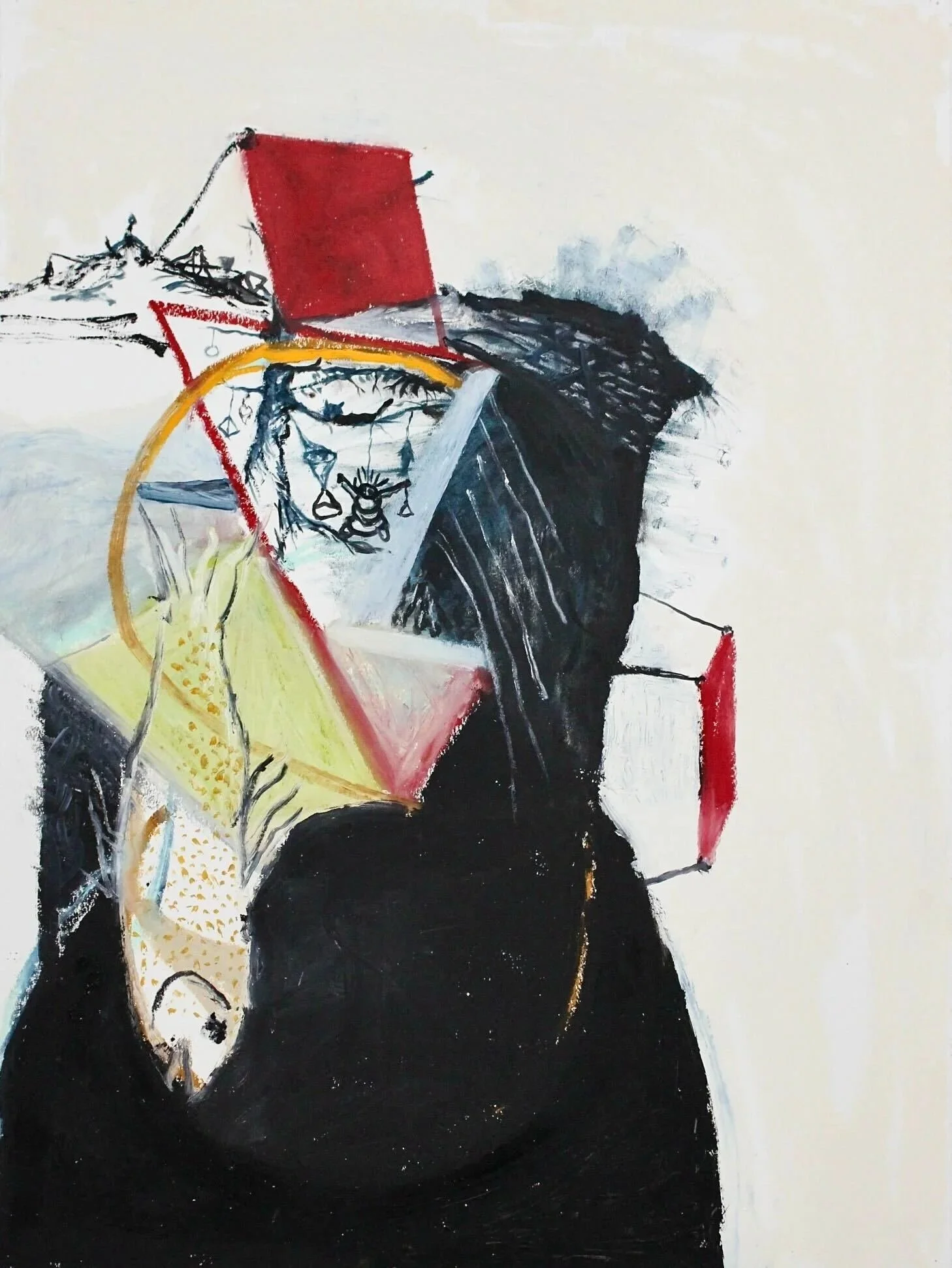 Canopy. Oil stick and acrylic on paper.