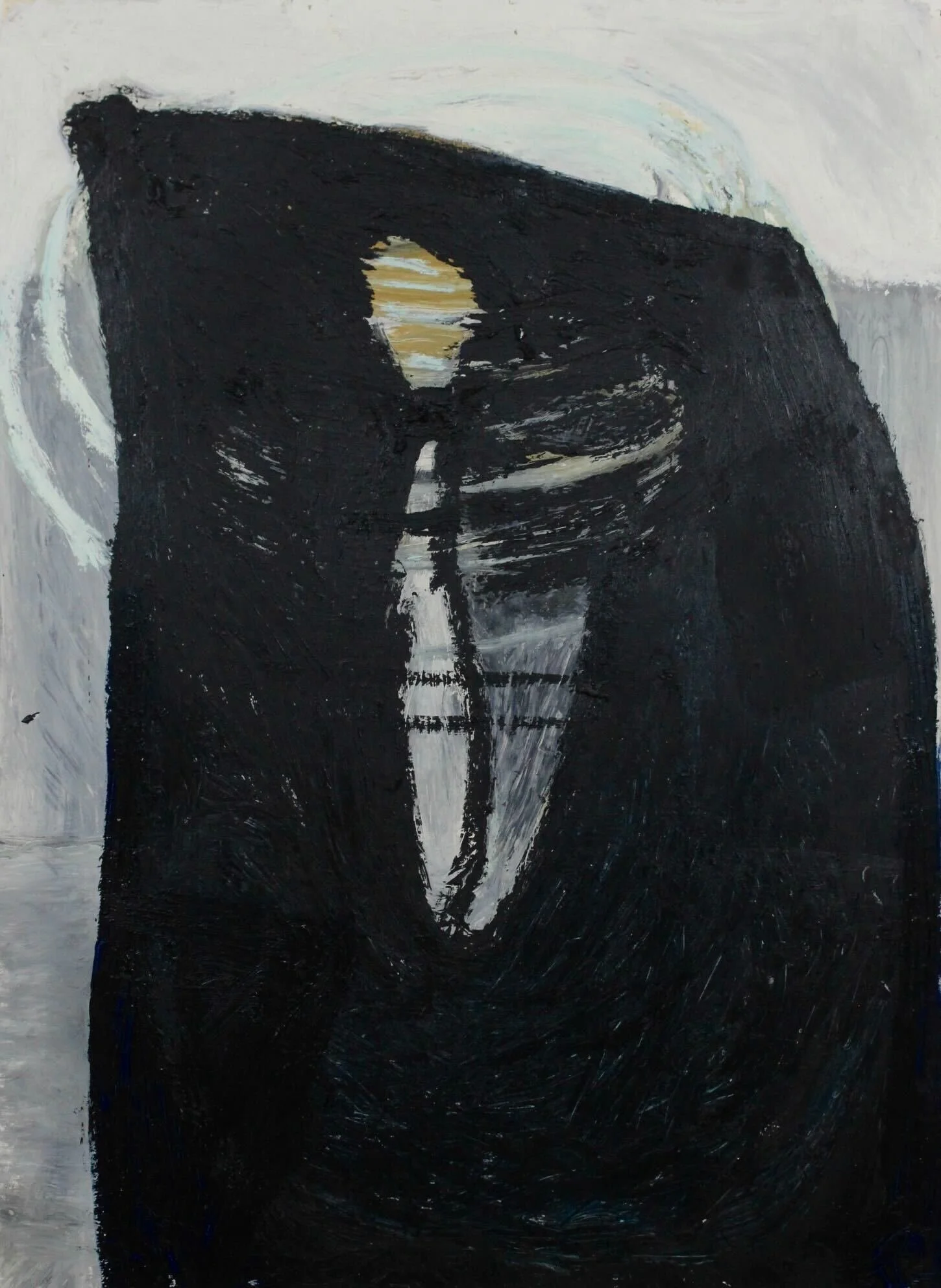 Untitled. Oil stick and acrylic on paper. 