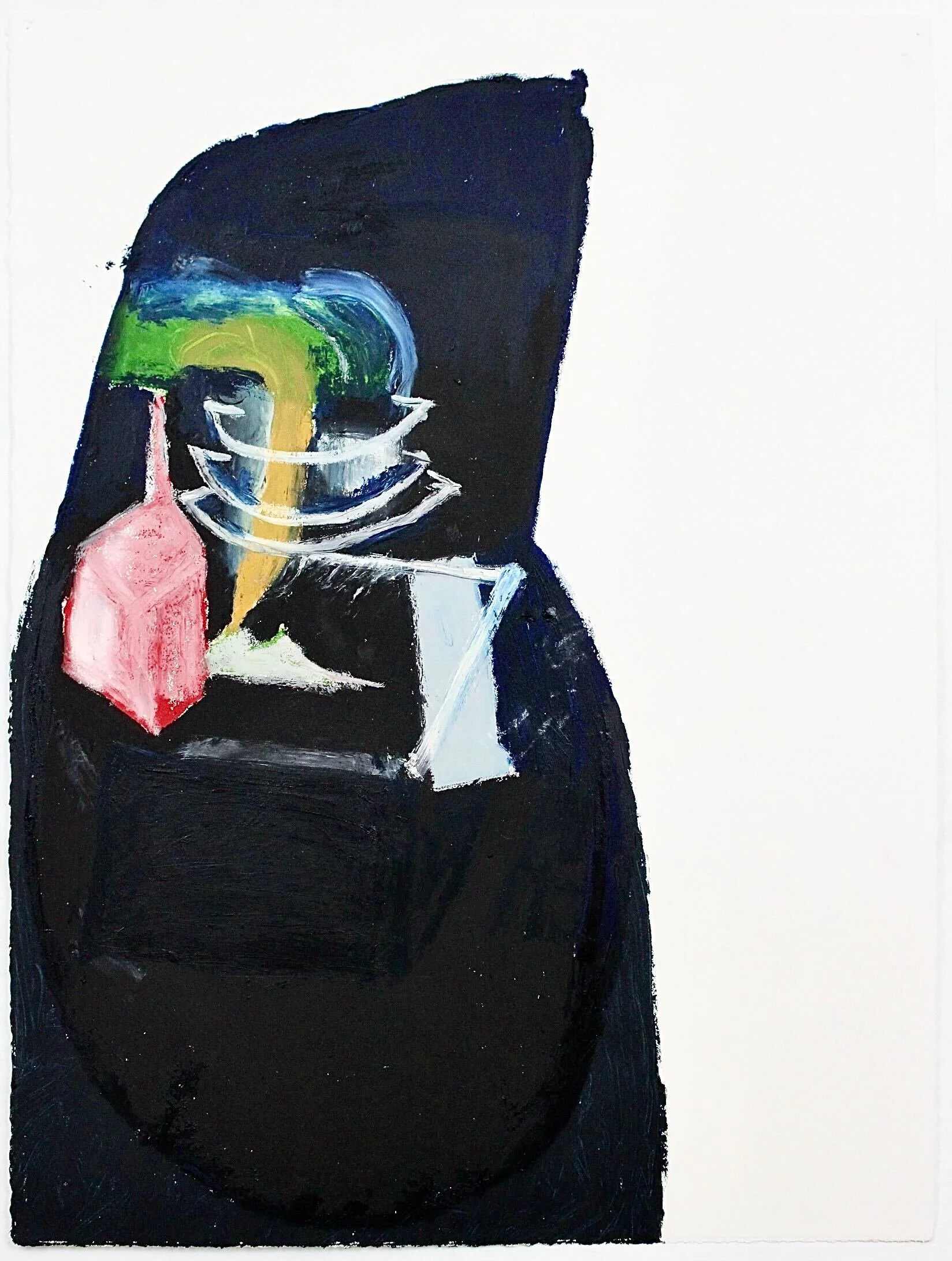 Untitled. Oil stick and acrylic on paper.