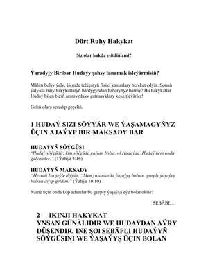 Dört ruhy hakykat