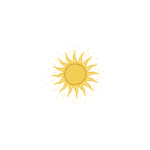 Golden sun icon with red center, representing the exclusive, hand-curated experiences and 'insider' access of a Sunrise Travel hosted journey.