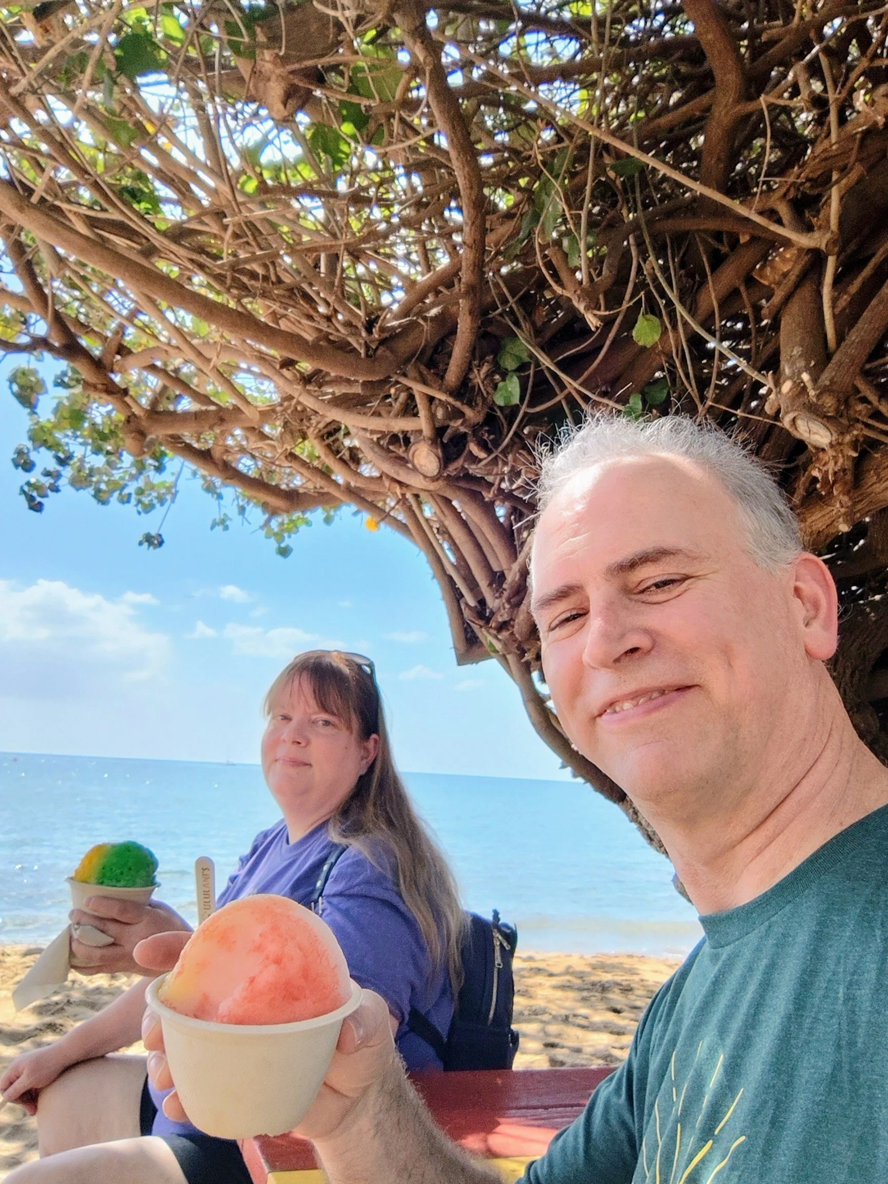 Sunrise Travel owner's Corey and Elaine, their lifelong passion for exploring the world together - captured here in Hawaii - and decades of deep-rooted company history are the heart of the business.
