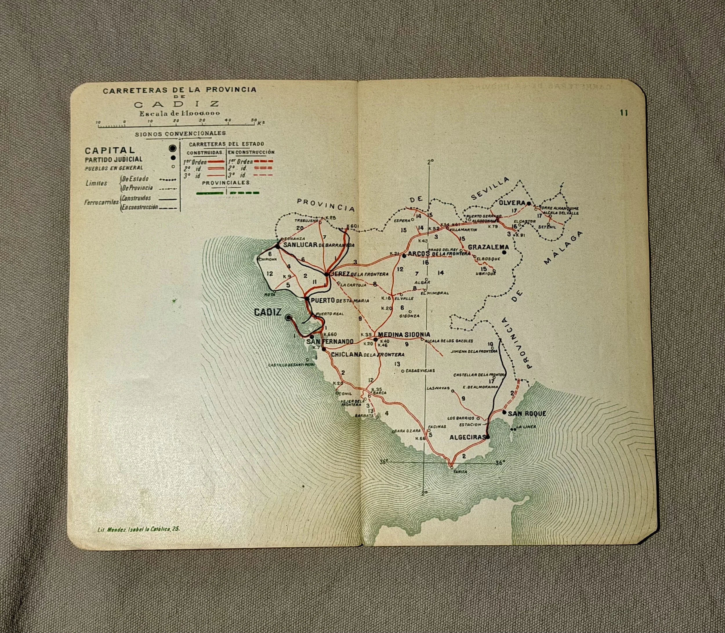 Mapas Carreteras de Provincia V - CADIZ