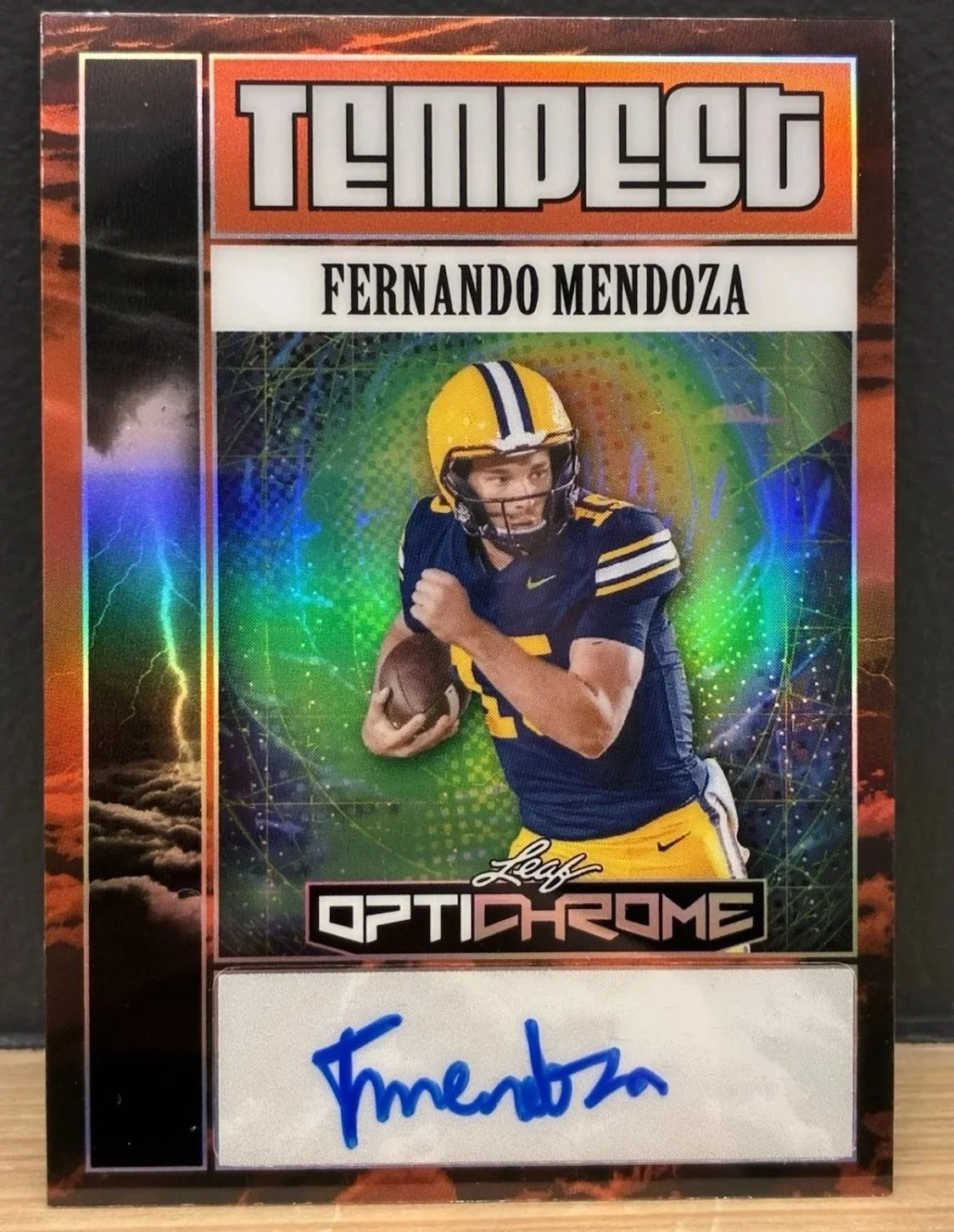 Fernando Mendoza 3/4 numbered card UC BERKELEY autographed 