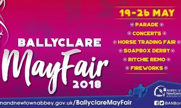 Ballyclare May Fair's coming up &amp; we'll be there!