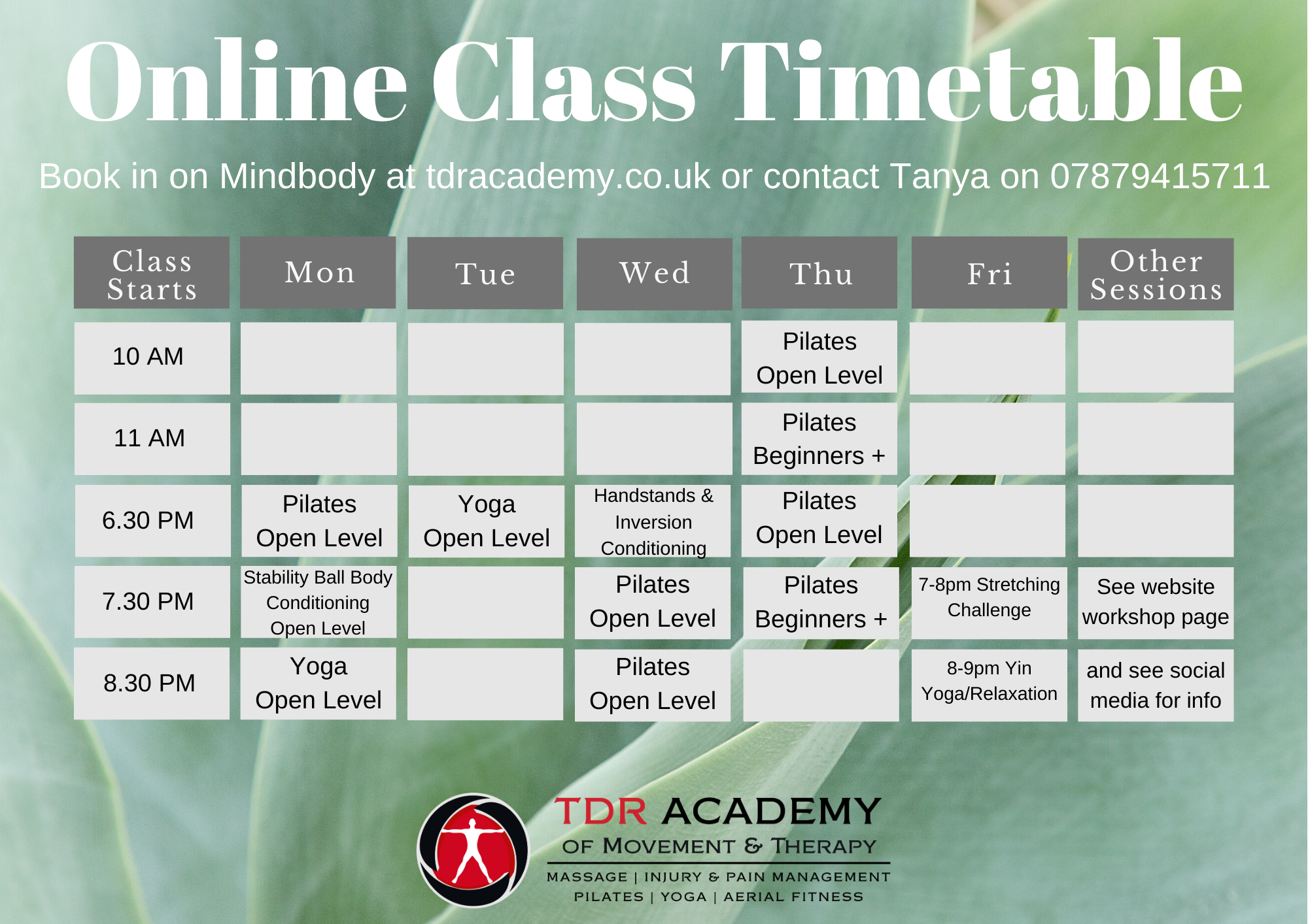 NEW Timetable, LIVE &amp; UNLIMITED Class Passes and Youtube Videos
