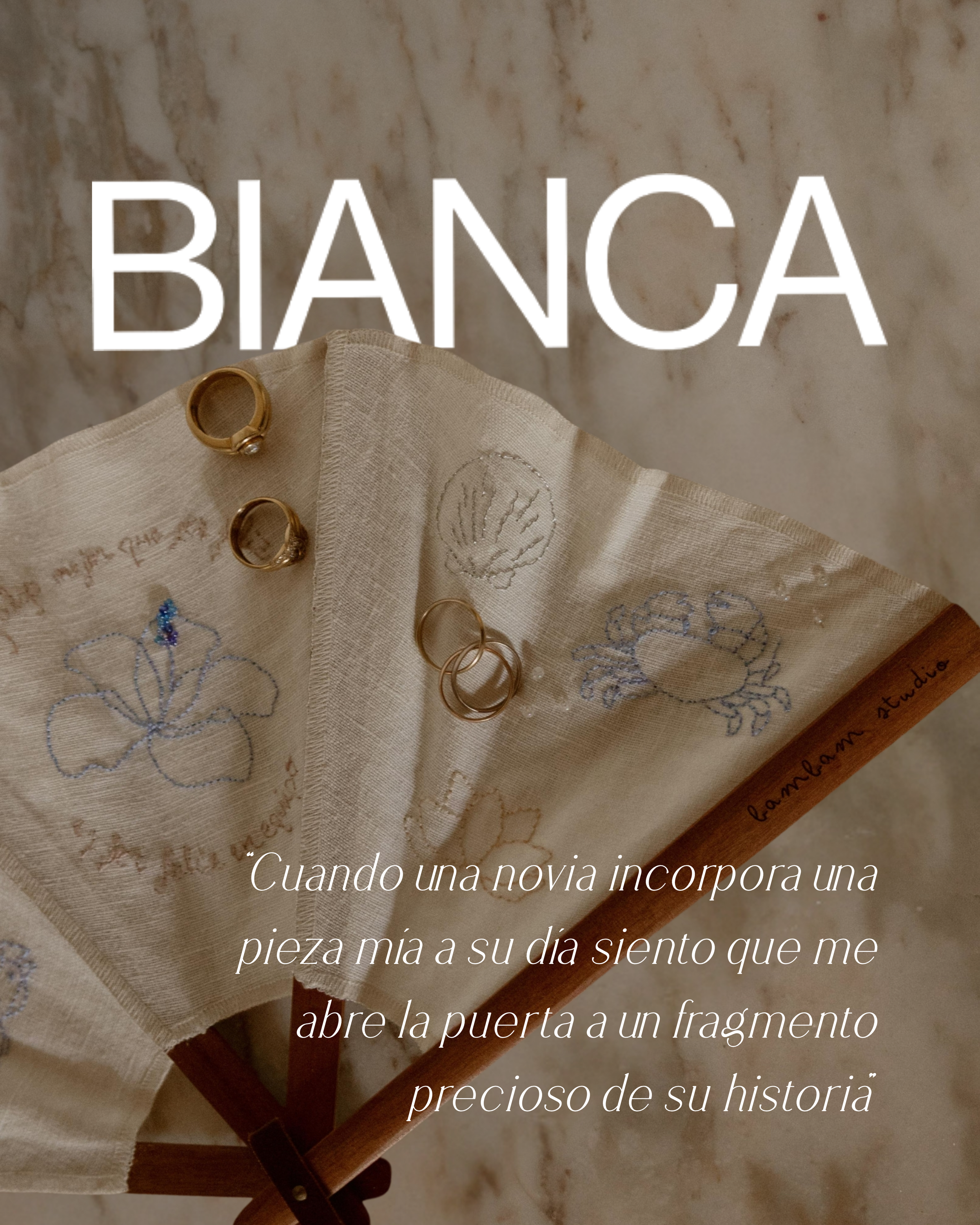 Bianca Magazine Abanico bordado