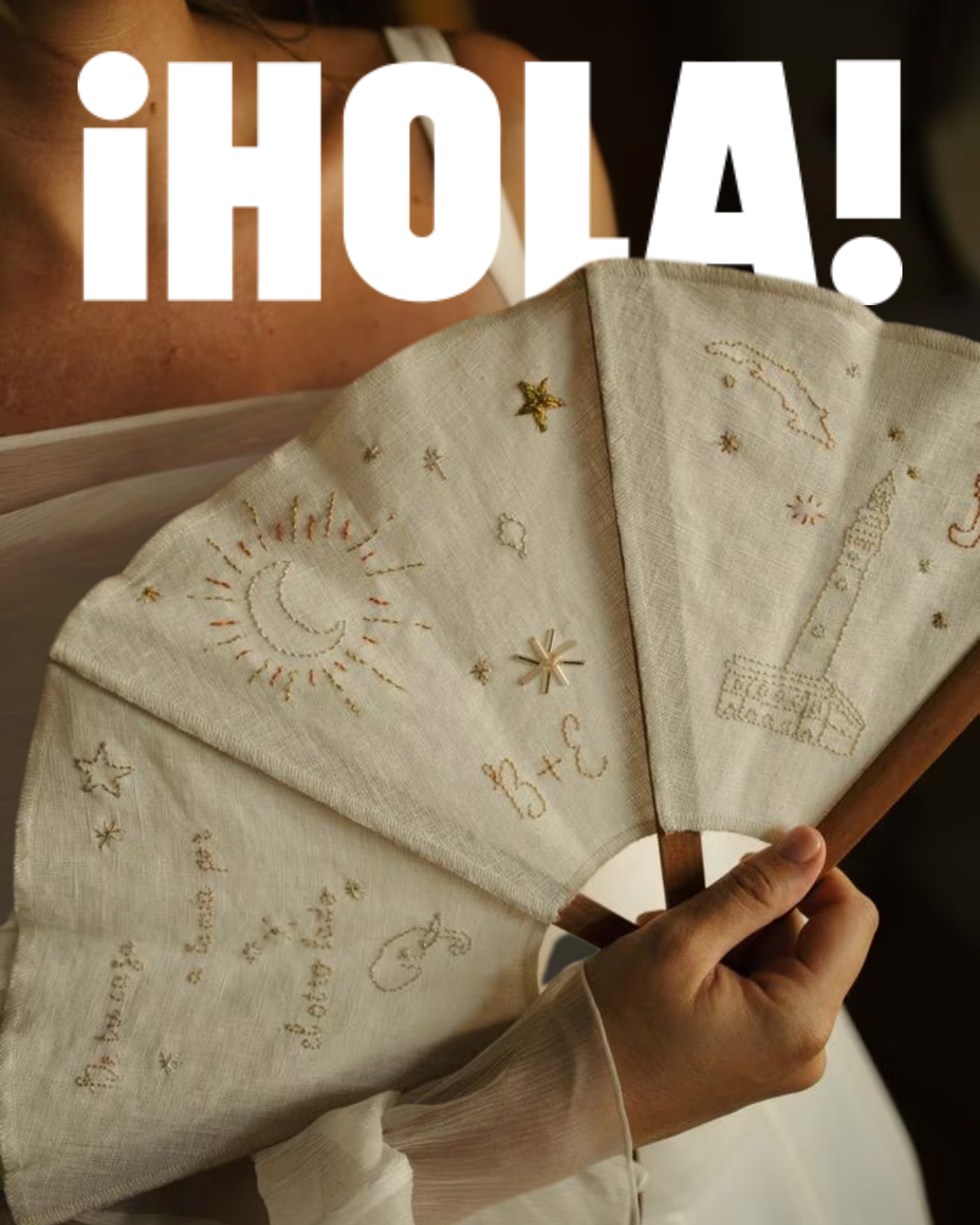 Hola Novias Abanico bordado