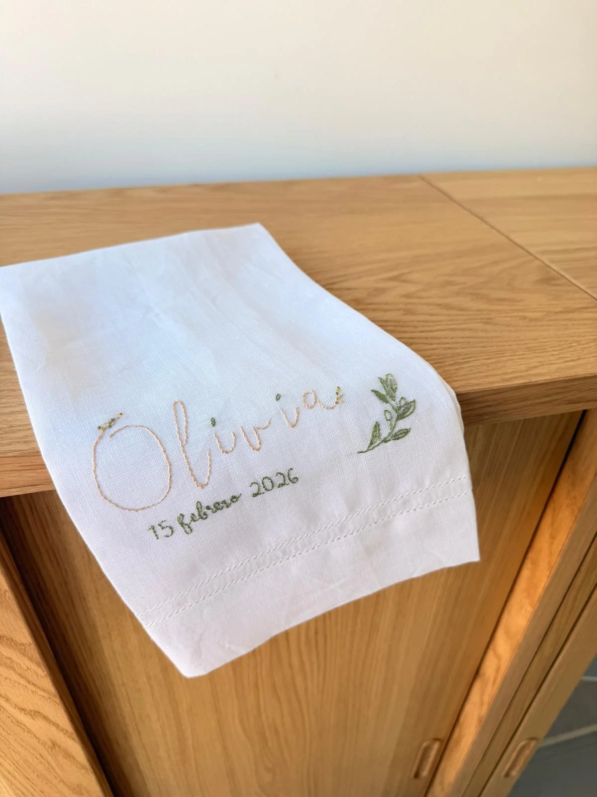 Pañuelo bautizo Nombre + Fecha
