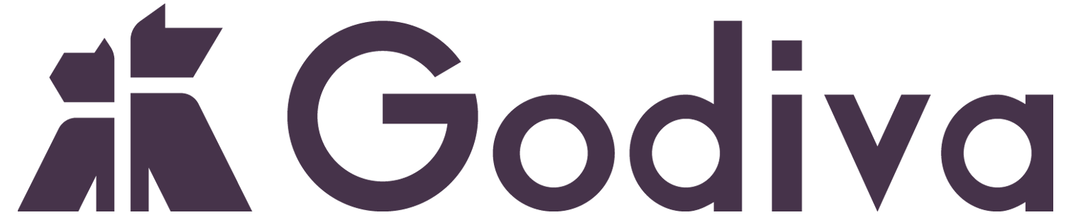 The new Godiva Veterinary Clinic Logo in dark purple text.
