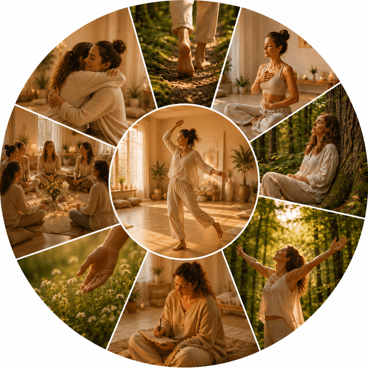 Körperarbeit, Breathwork, Bewegung und Energiearbeit fördern die Körperintelligenz und innere Führung im AtheraShift Retreat.
