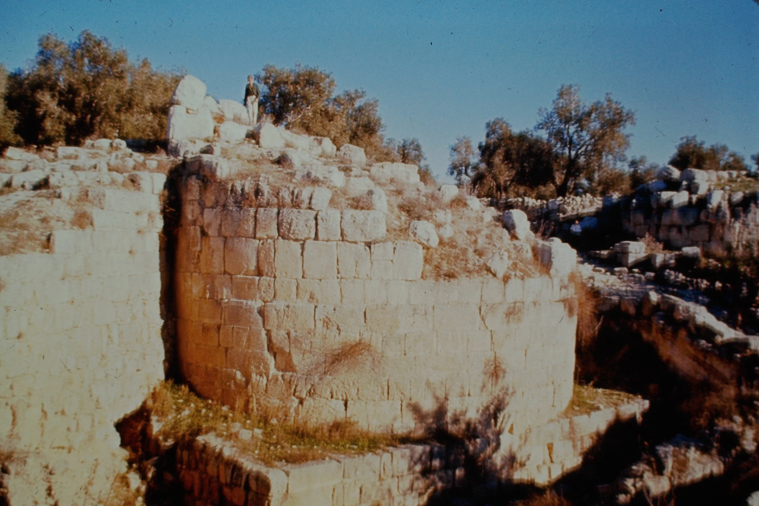Samaria, west gate tower, looking S.E.