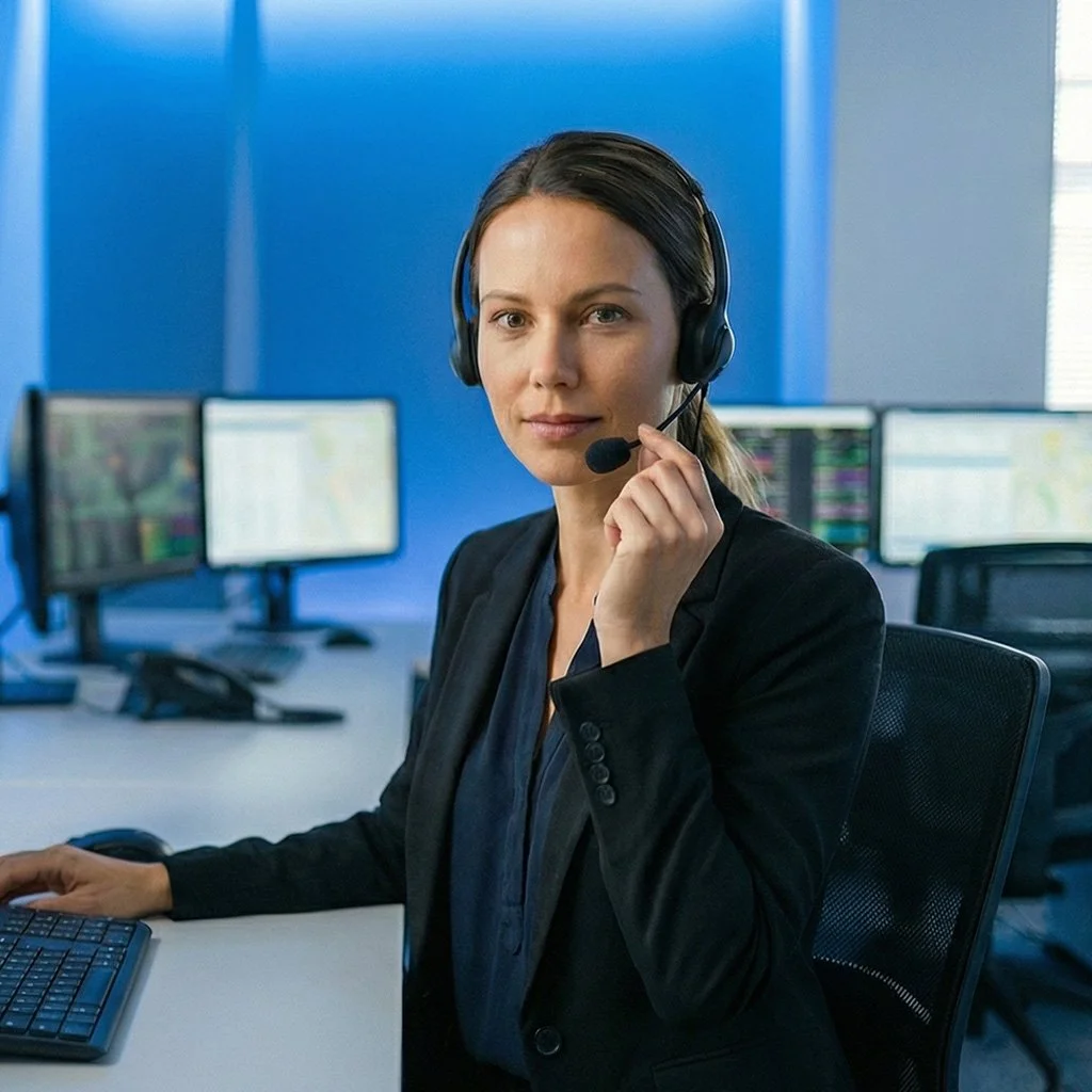 Dame mit Headset