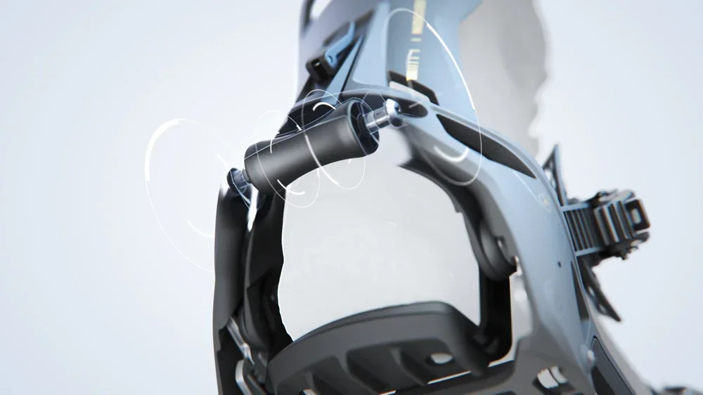 Fixation NIDECKER Supermatic animation, détail du cylindre guide