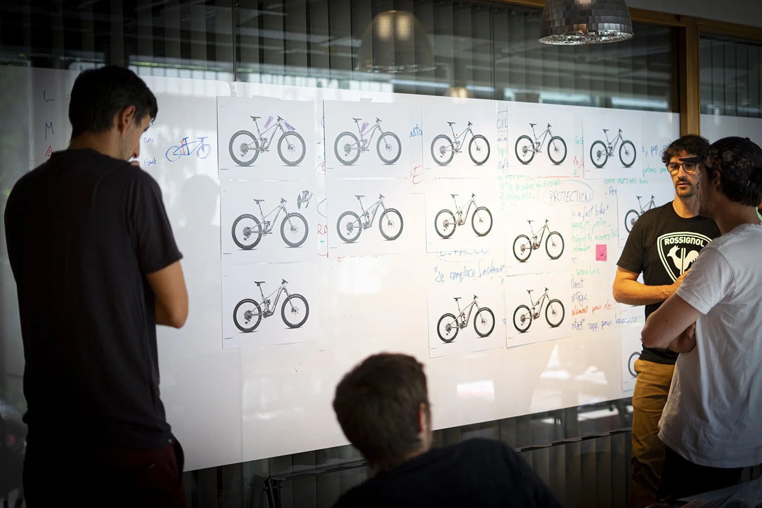 Design process on the Rossignol Heretic bike with the R&D team and product management, head of marketing and brand manager of Rossignol.