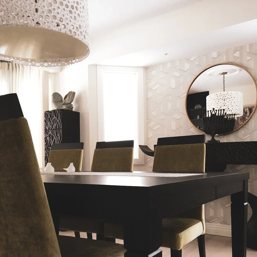 Lakeview dining room - before &amp; after