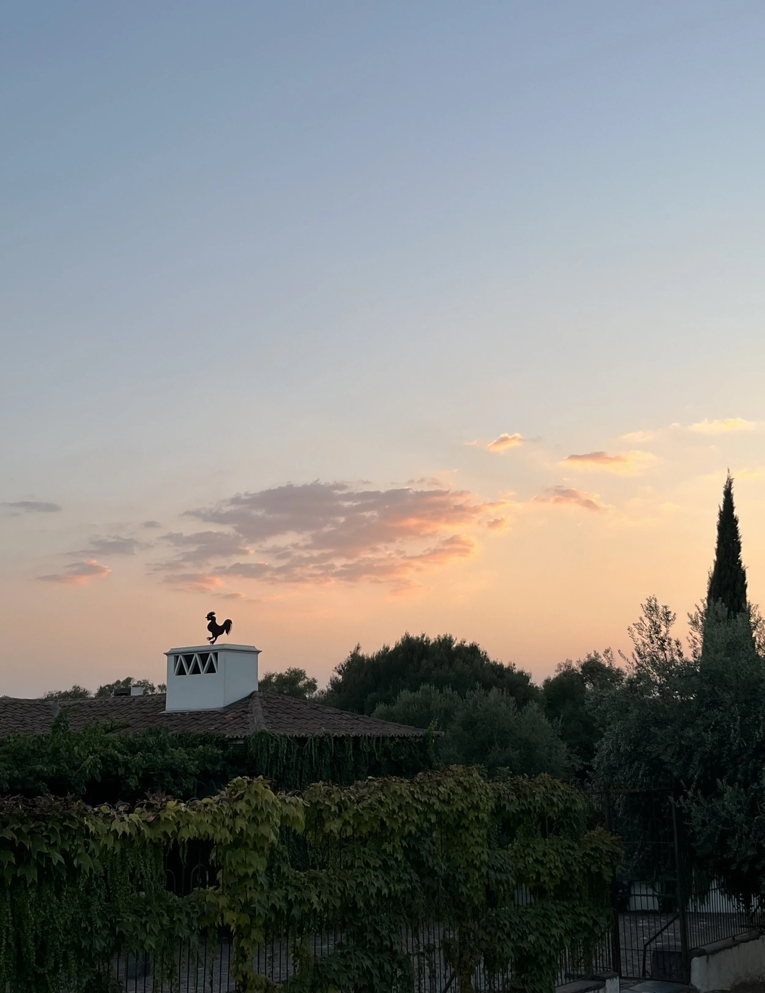 A view of a historic town with old stone and brick buildings, a church with bell towers, and tourists walking on cobblestone streets during the daytime.