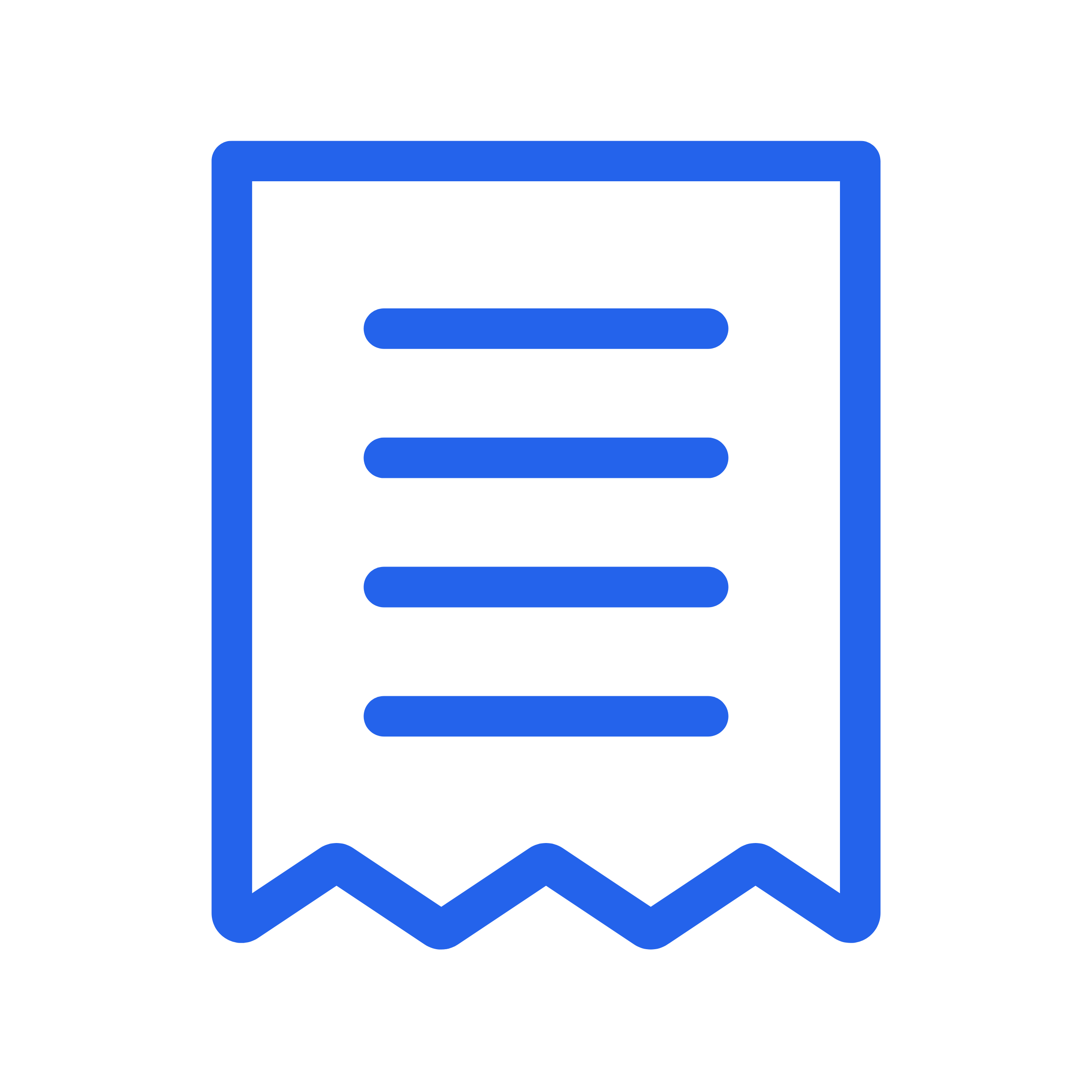 Outline icon of a ribbon or badge in blue with three horizontal lines inside.