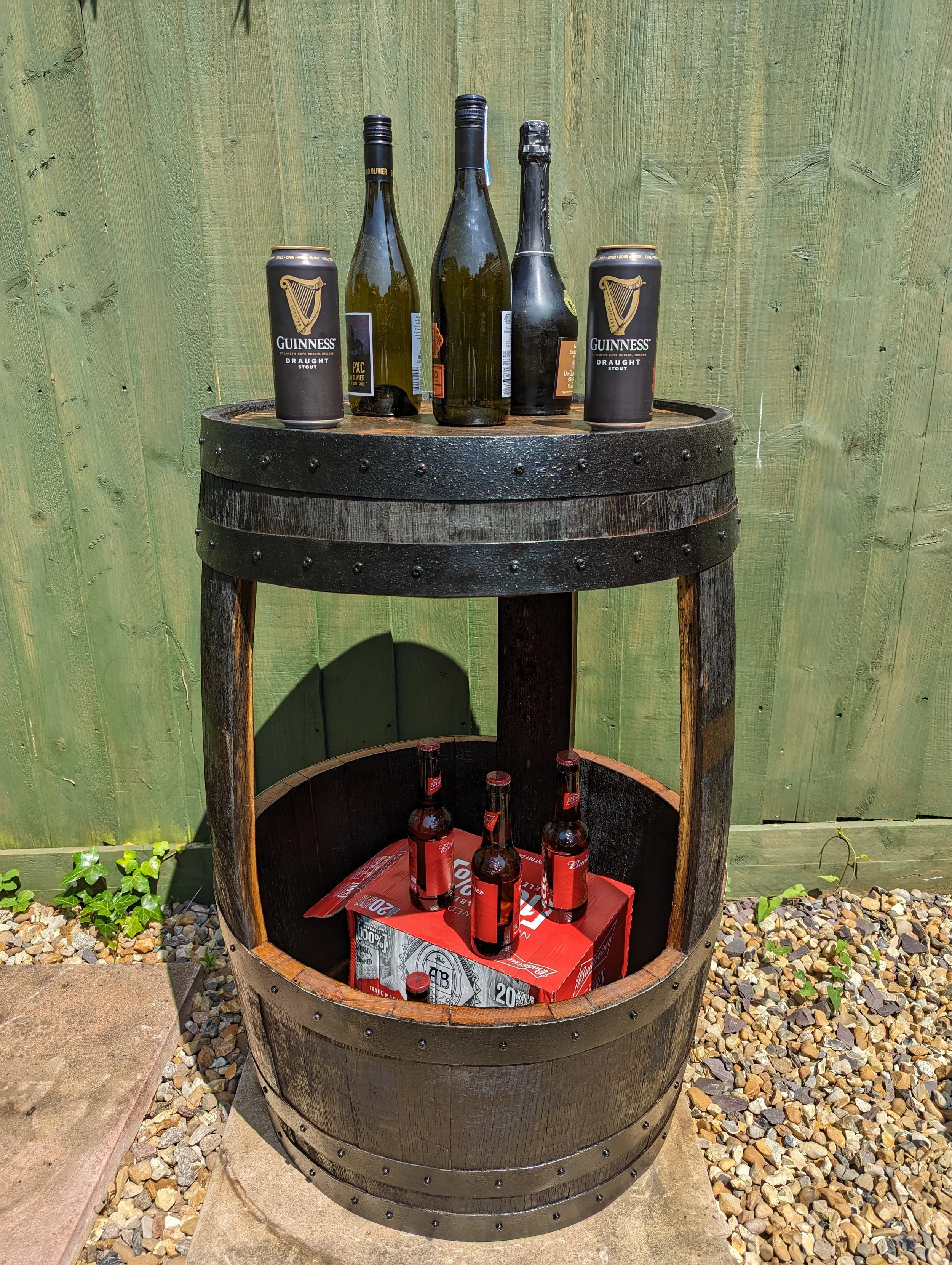 Multi-Purpose Barrel Garden Bar Table