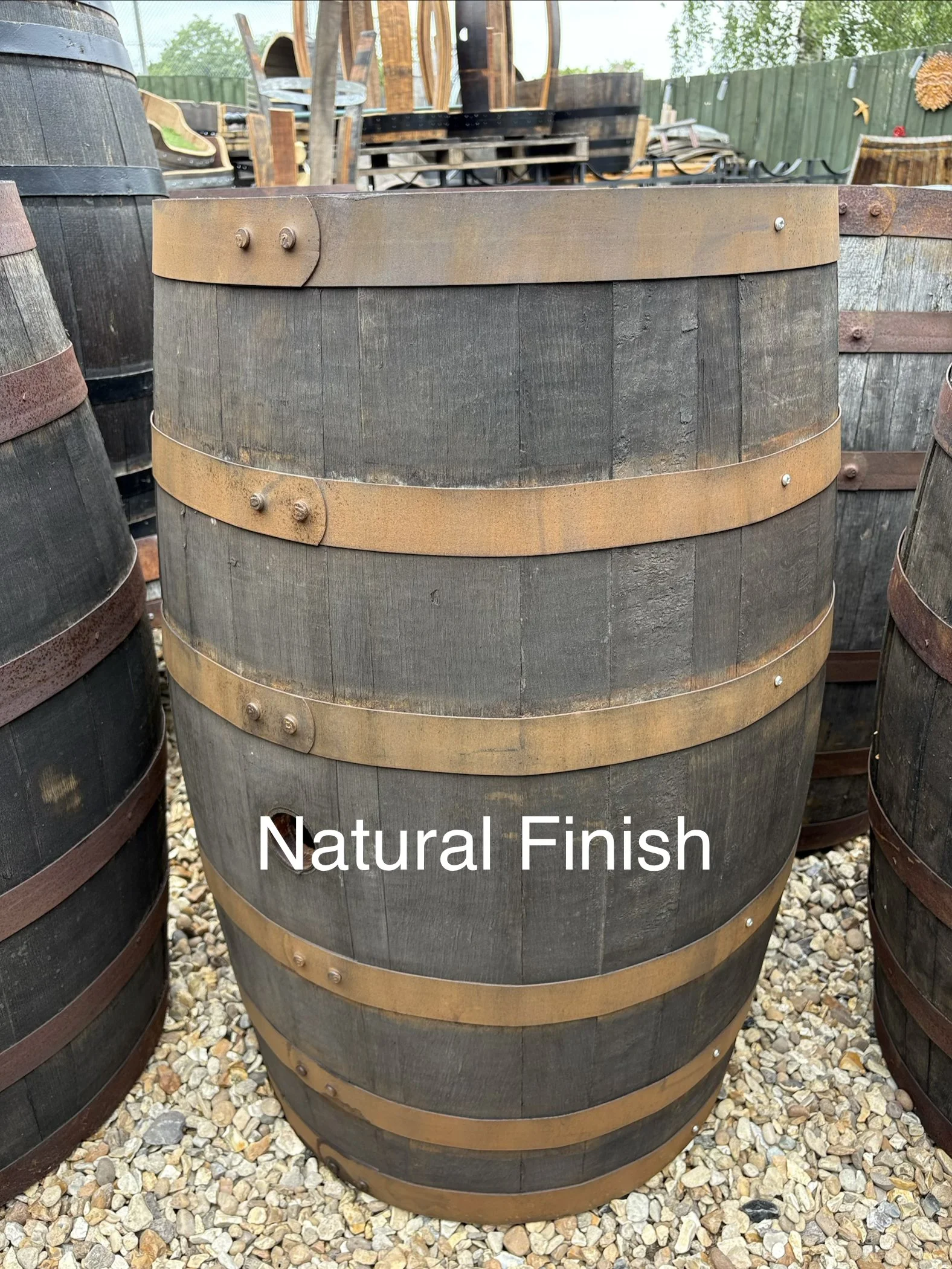 Genuine Solid Oak Reclaimed Whiskey Barrel